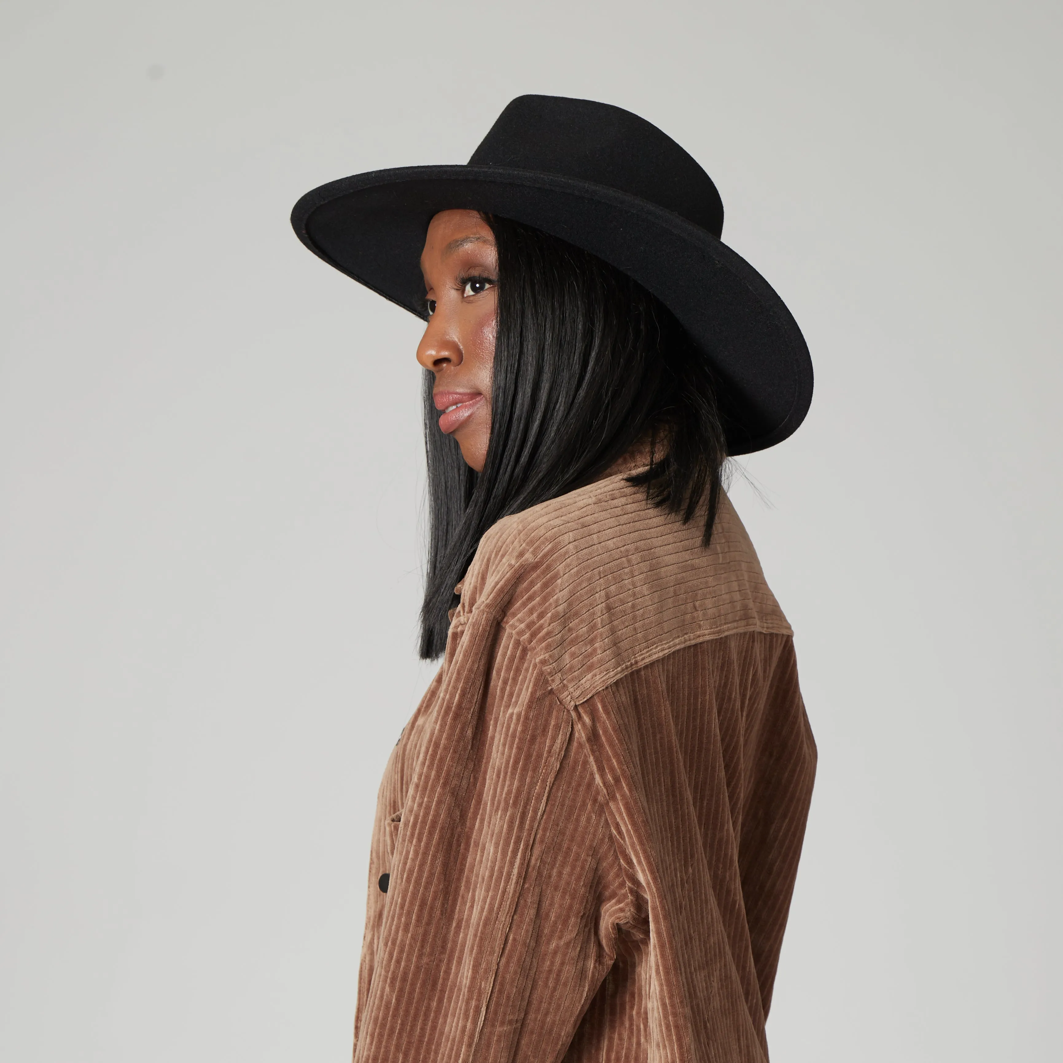 San Diego Hat Company Womens Fedoras Faux Felt Wide Brim Fedora