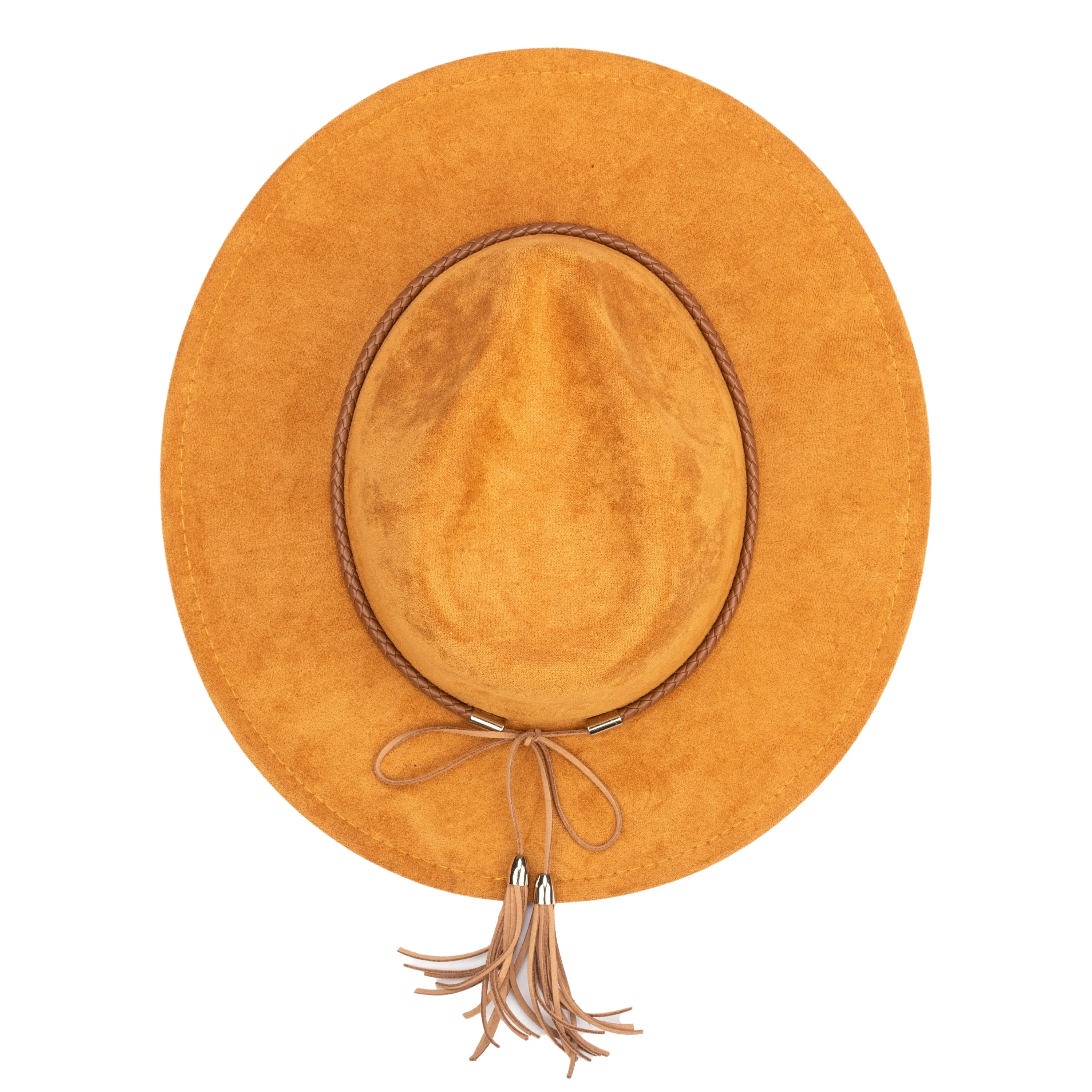 San Diego Hat Company Womens Fedoras Faux Suede Fedora With Tassel Back Bow