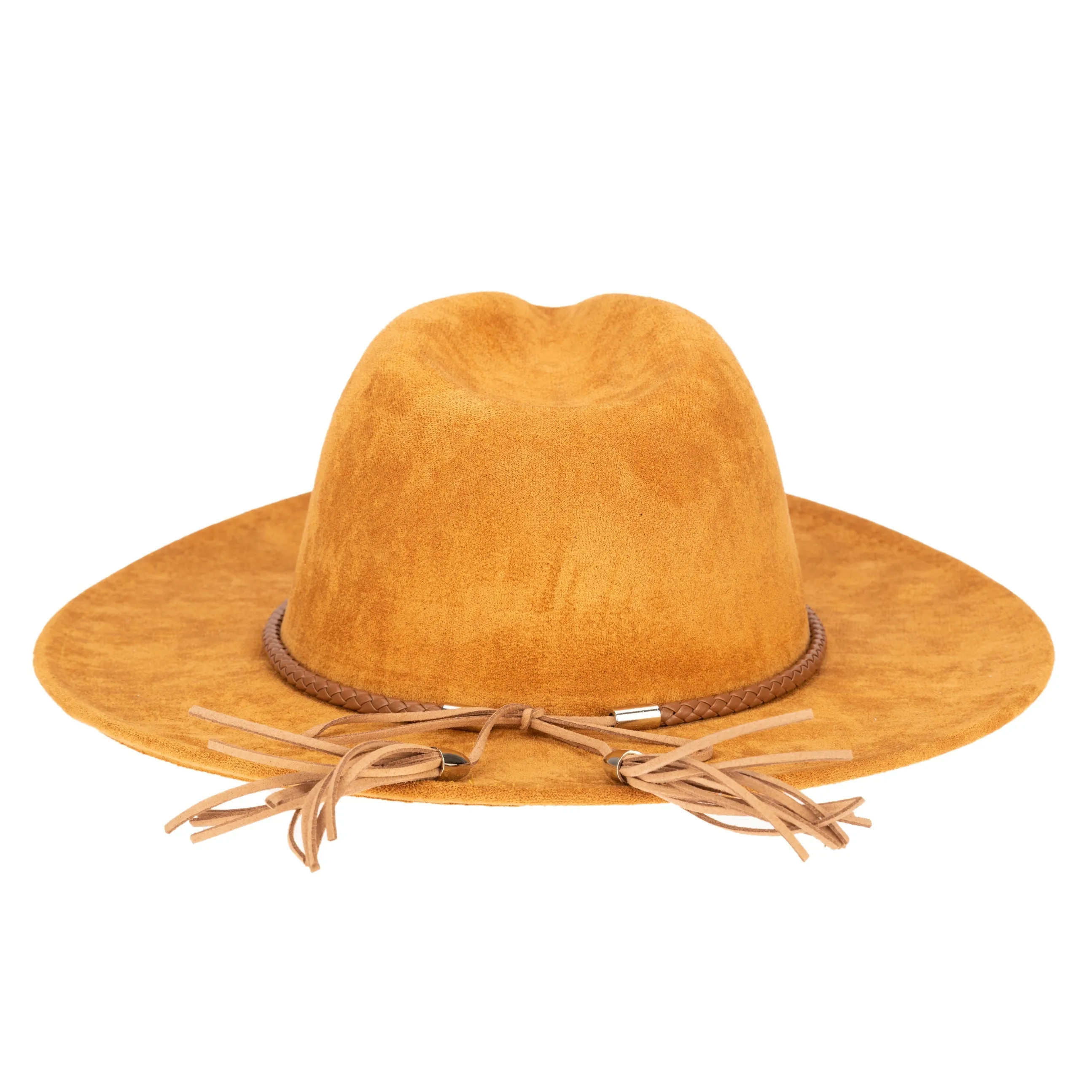 San Diego Hat Company Womens Fedoras Faux Suede Fedora With Tassel Back Bow