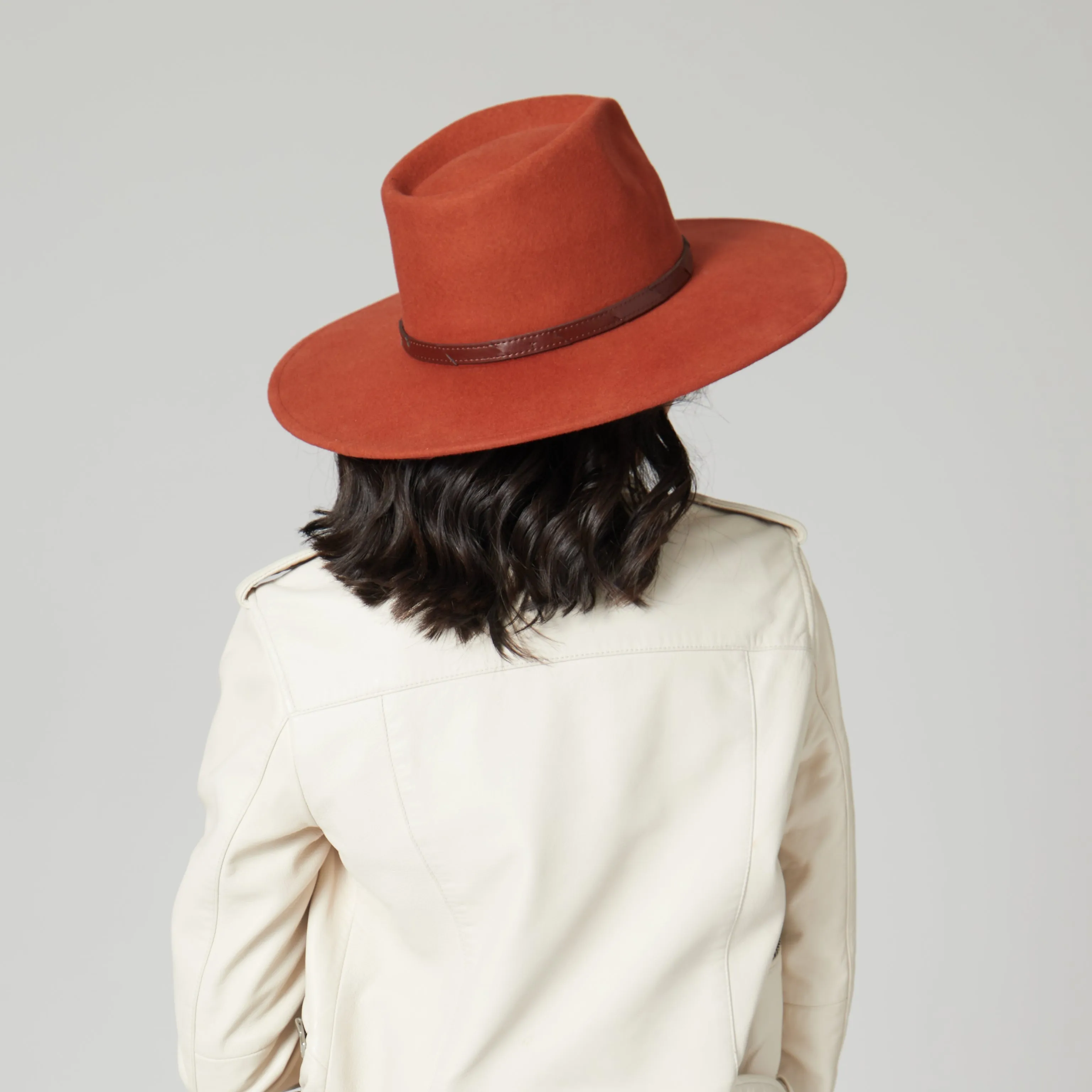 San Diego Hat Company Womens Fedoras Flameworthy - Women's Felt Fedora W/ Belted Sliced Band