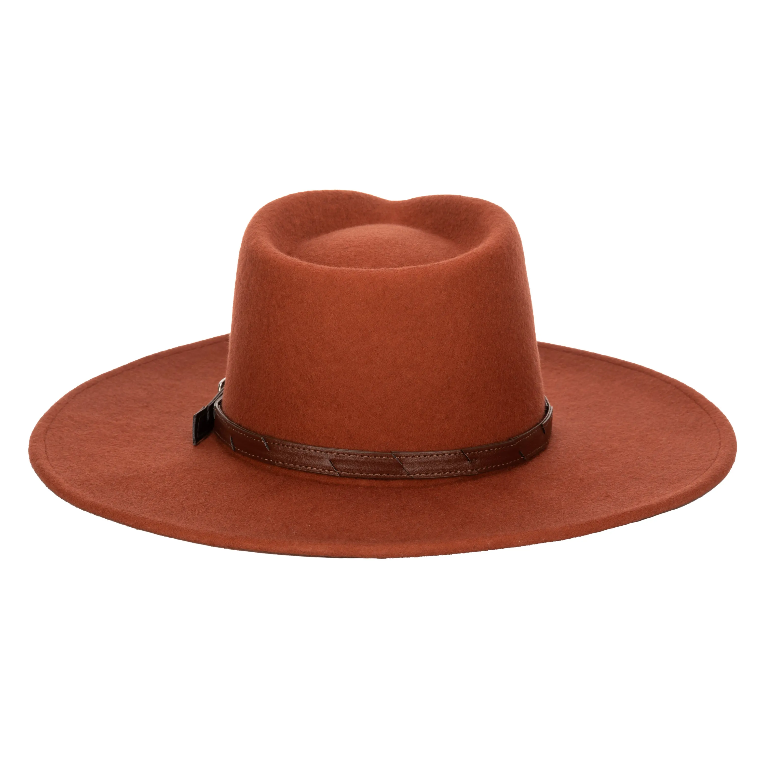 San Diego Hat Company Womens Fedoras Flameworthy - Women's Felt Fedora W/ Belted Sliced Band