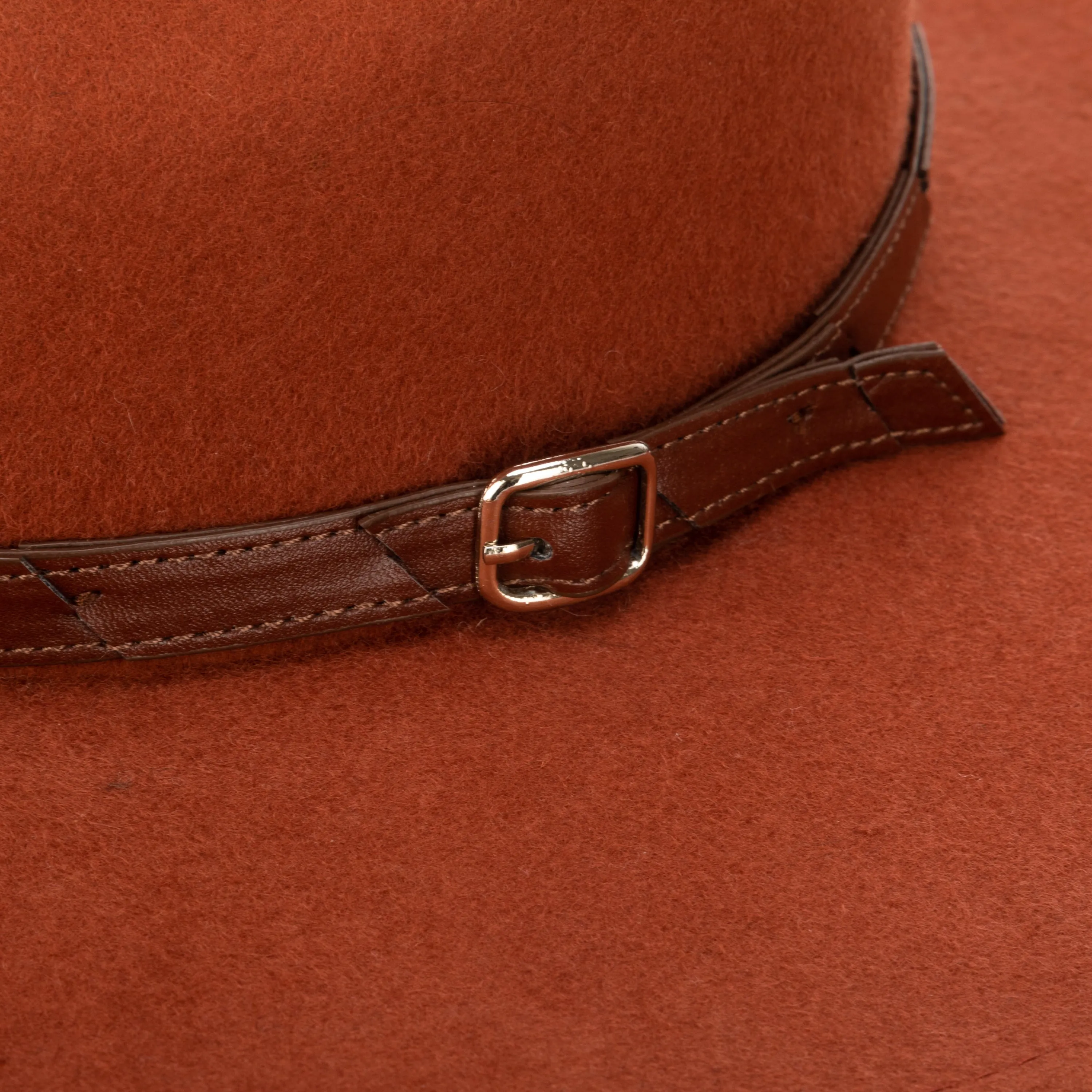 San Diego Hat Company Womens Fedoras Flameworthy - Women's Felt Fedora W/ Belted Sliced Band