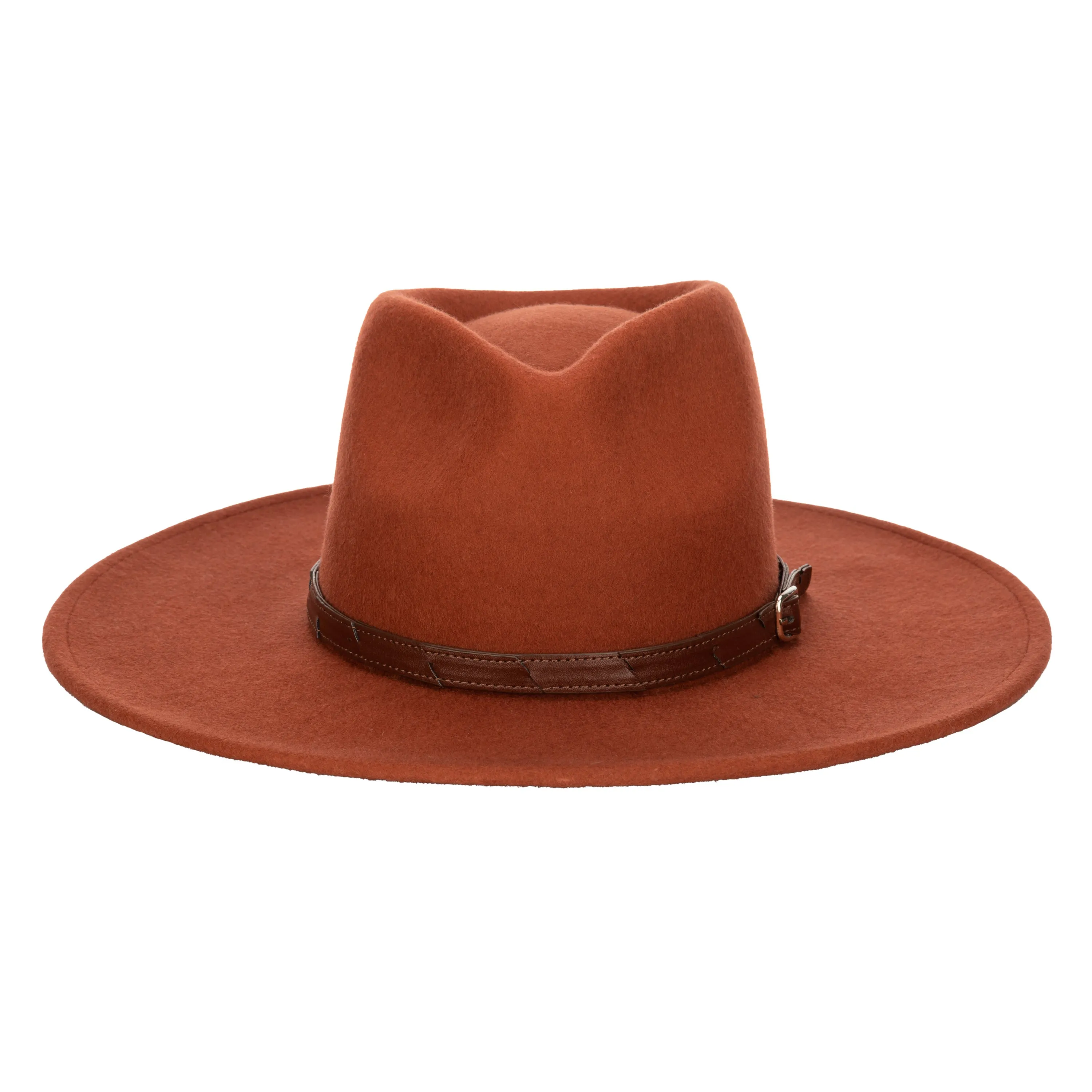 San Diego Hat Company Womens Fedoras Flameworthy - Women's Felt Fedora W/ Belted Sliced Band