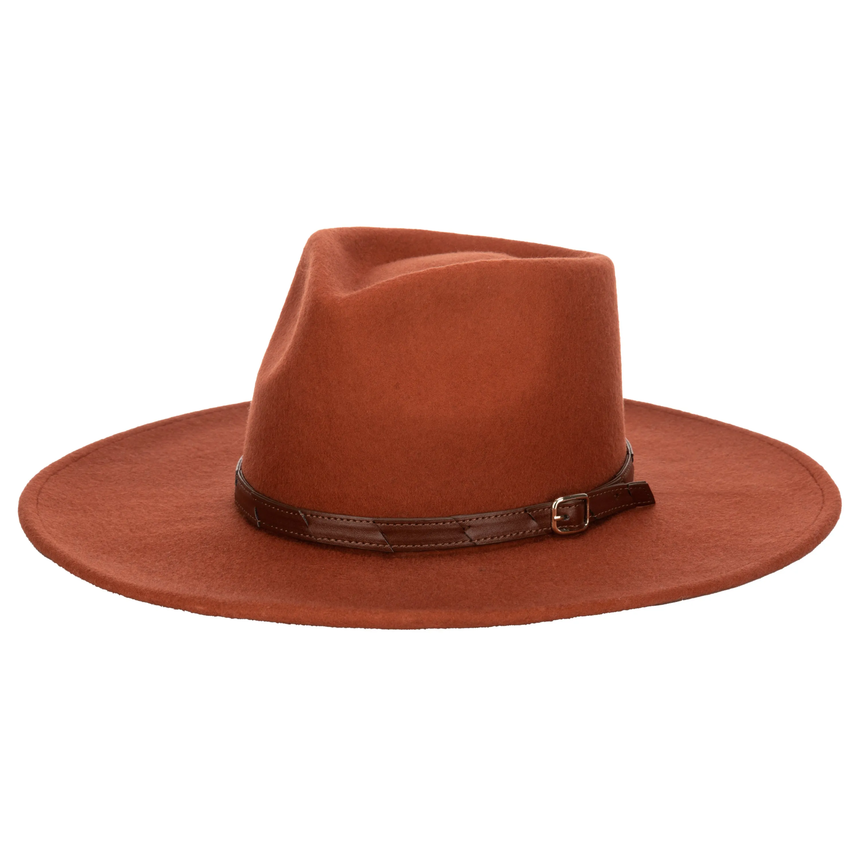 San Diego Hat Company Womens Fedoras Flameworthy - Women's Felt Fedora W/ Belted Sliced Band