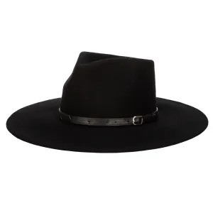 San Diego Hat Company Womens Fedoras Flameworthy - Women's Felt Fedora W/ Belted Sliced Band
