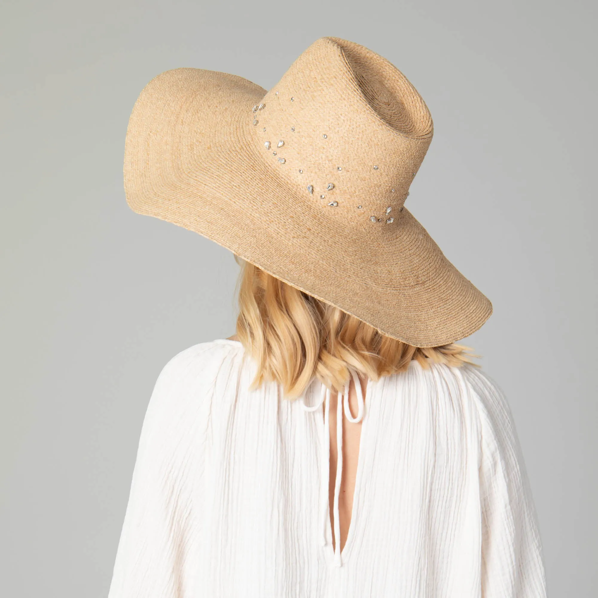 San Diego Hat Company Womens Fedoras Glitz Wide Brim Fedora Sun Hat