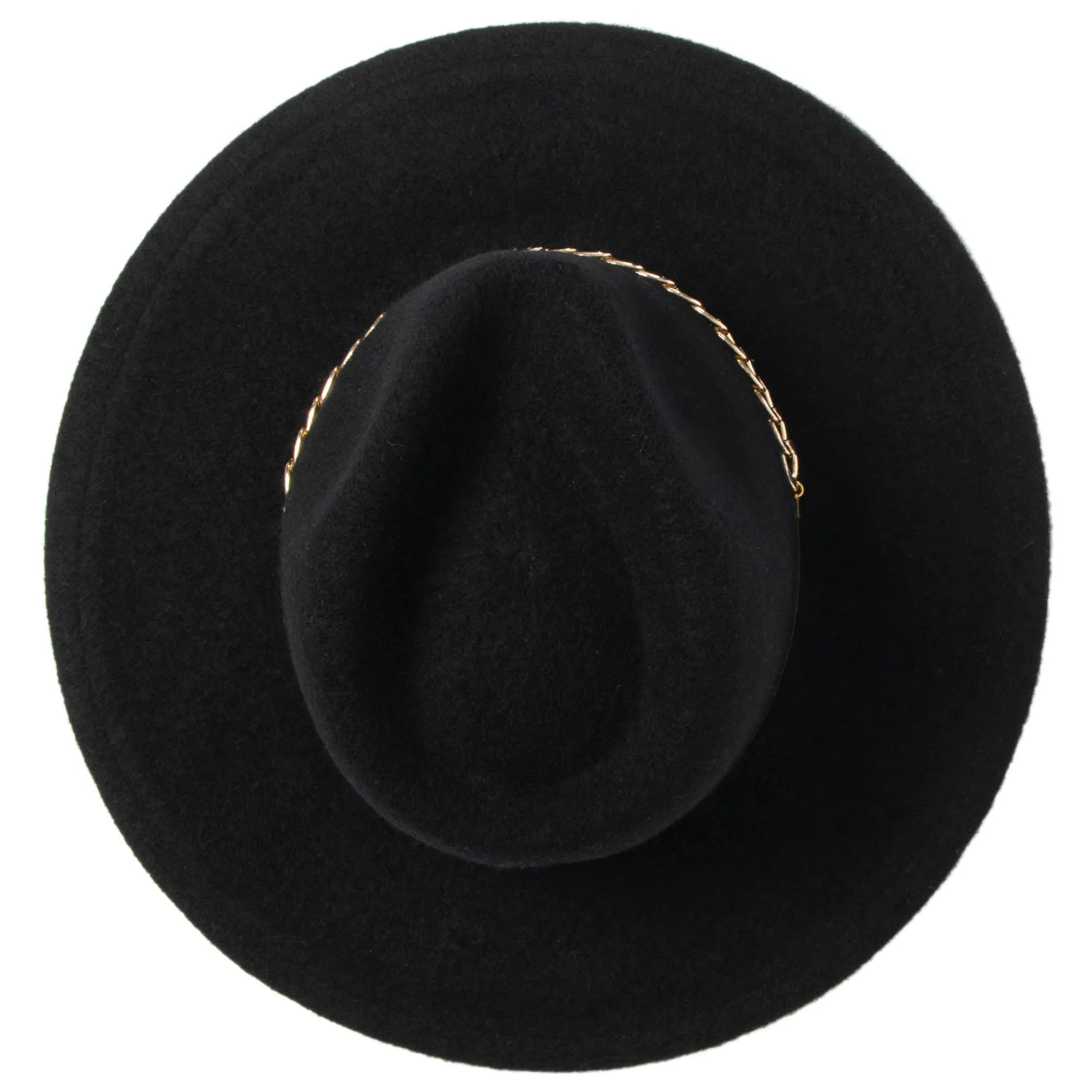 San Diego Hat Company Womens Fedoras Jolene - Wool Blend Fedora with Gold Chain Trim