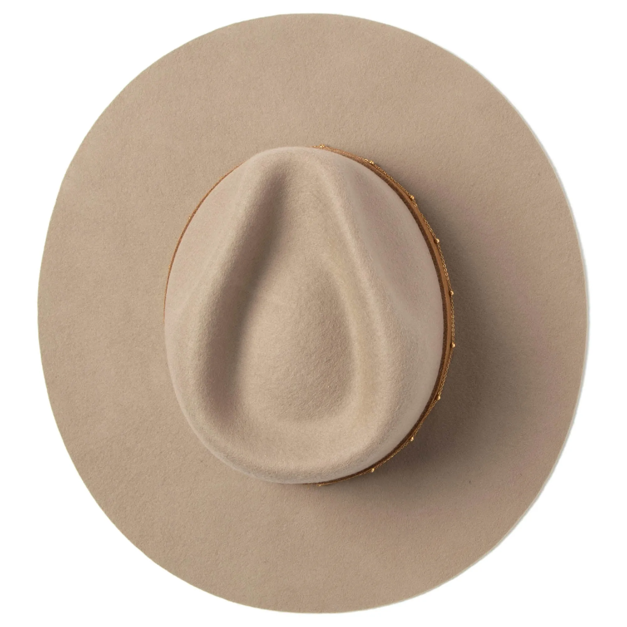 San Diego Hat Company Womens Fedoras Loretta - Stiff Brim Fedora with Suede Band and Gold Chain