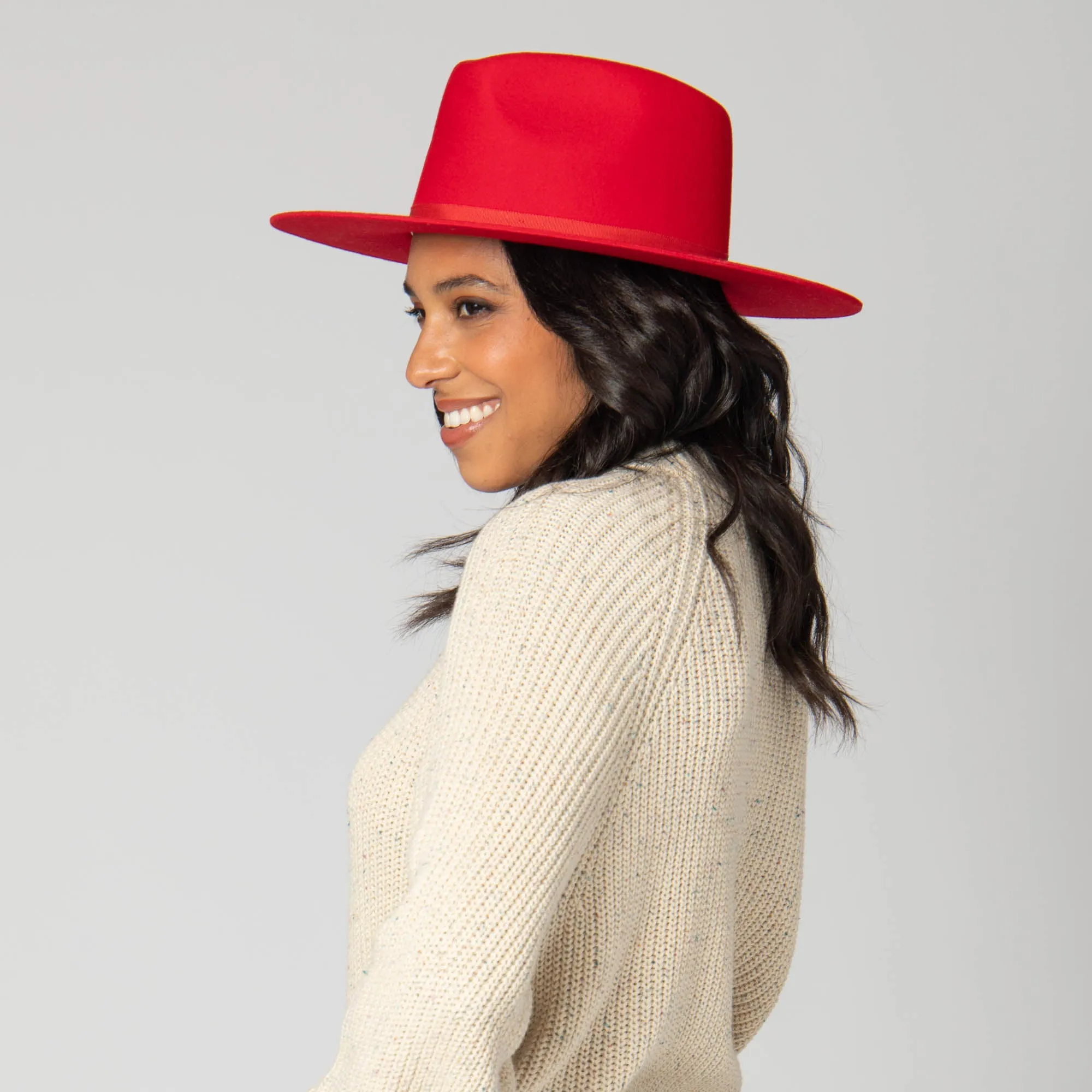 San Diego Hat Company Womens Fedoras Lucy - Wool Felt Fedora with Tonal Grossgrain Band