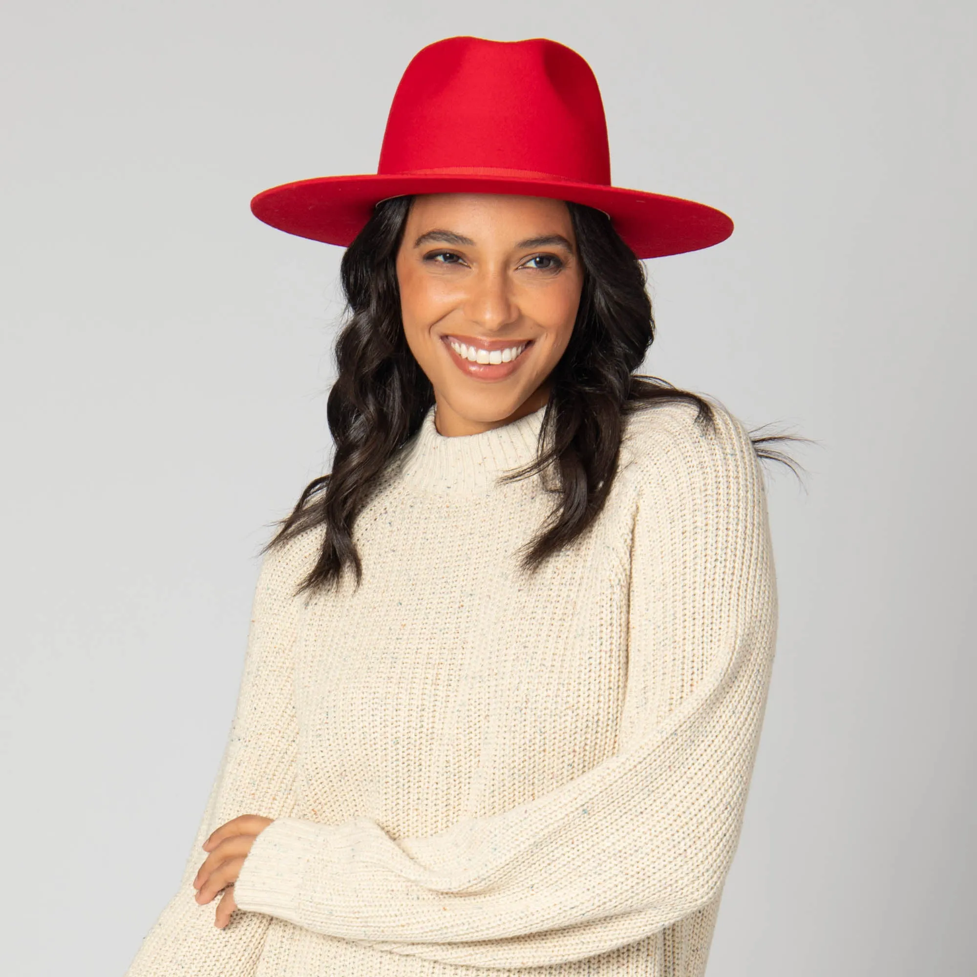 San Diego Hat Company Womens Fedoras Lucy - Wool Felt Fedora with Tonal Grossgrain Band