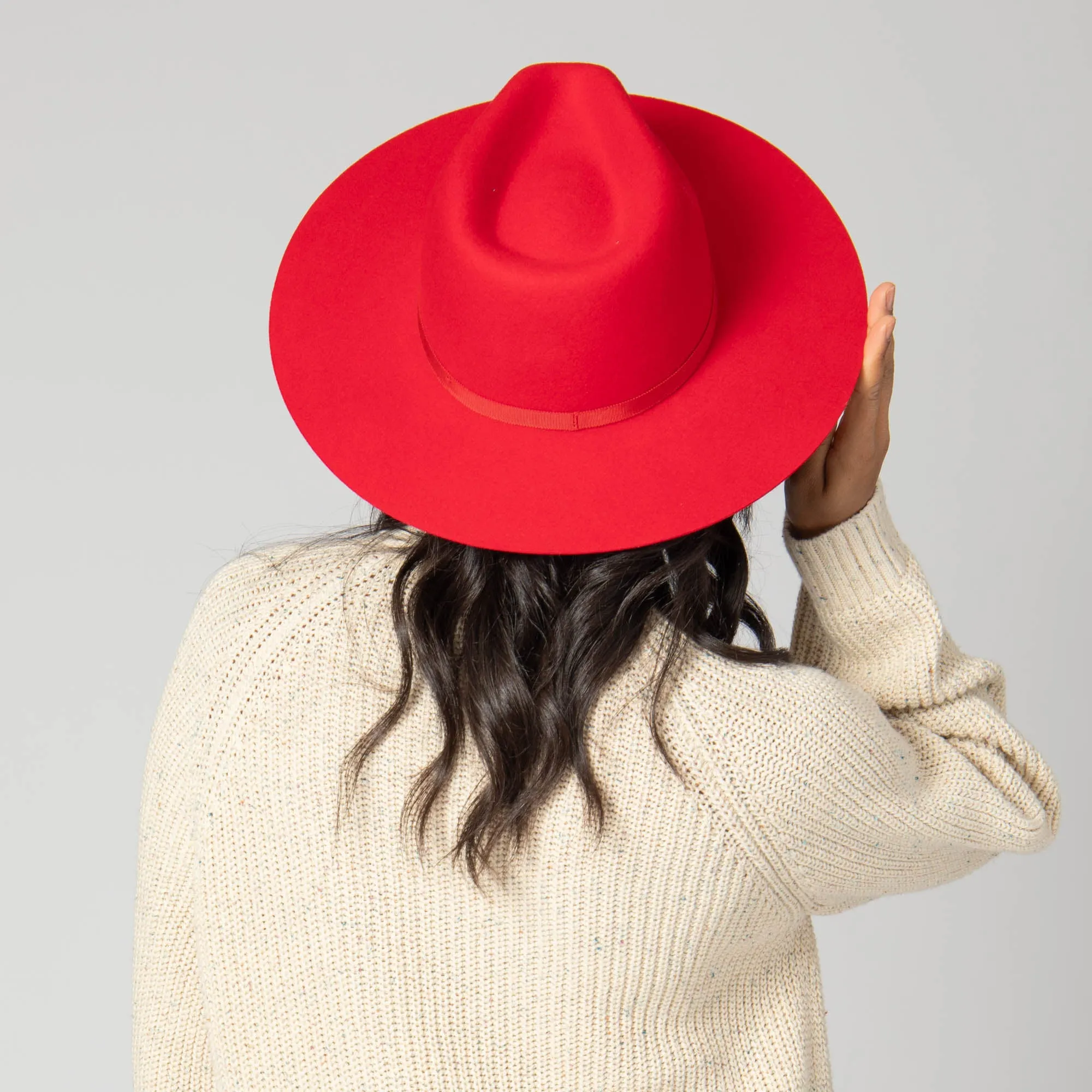 San Diego Hat Company Womens Fedoras Lucy - Wool Felt Fedora with Tonal Grossgrain Band