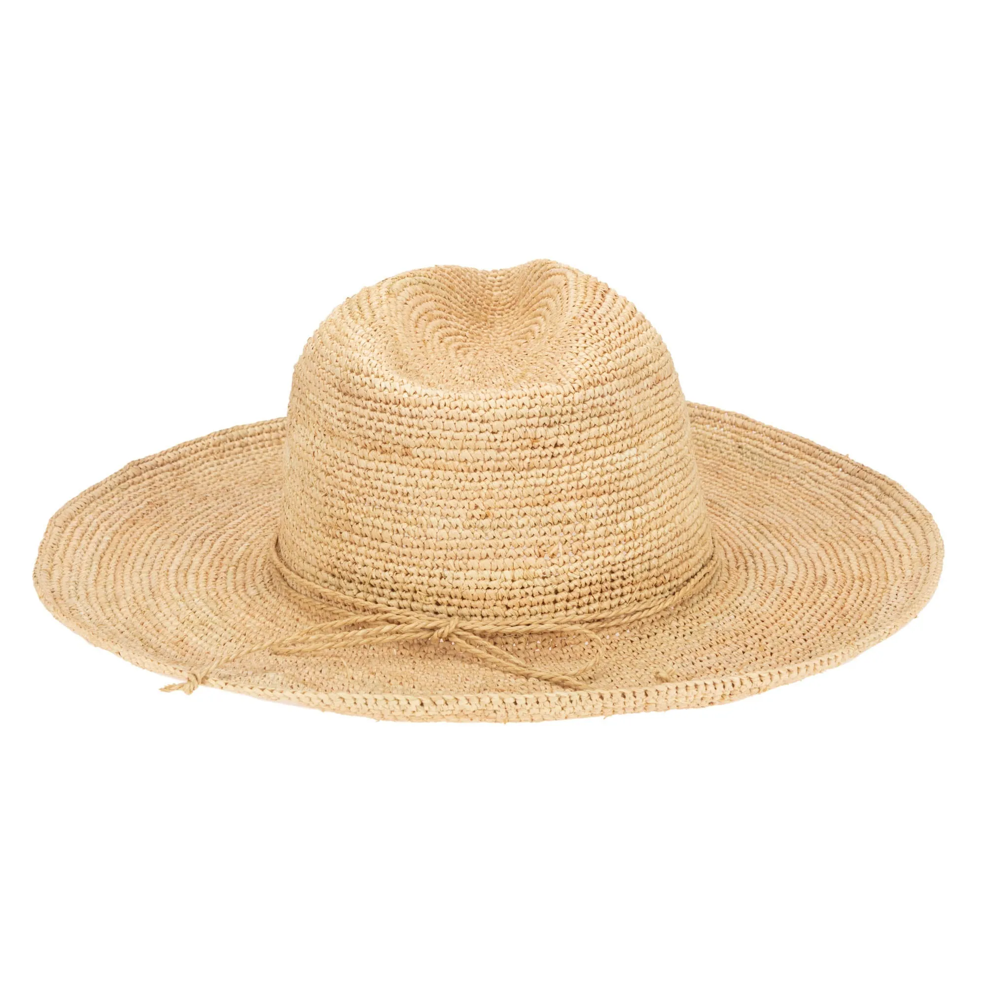 San Diego Hat Company Womens Fedoras Marina Women's Crochet Raffia Fedora