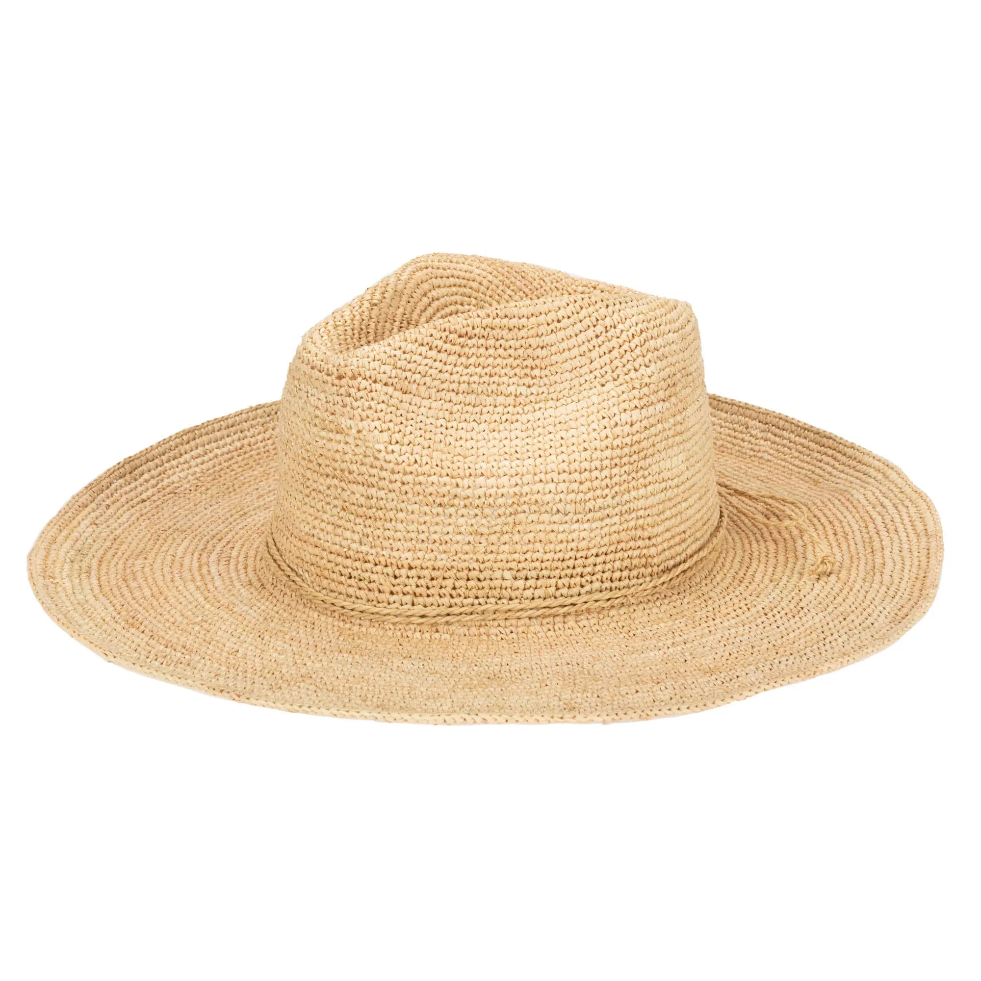 San Diego Hat Company Womens Fedoras Marina Women's Crochet Raffia Fedora