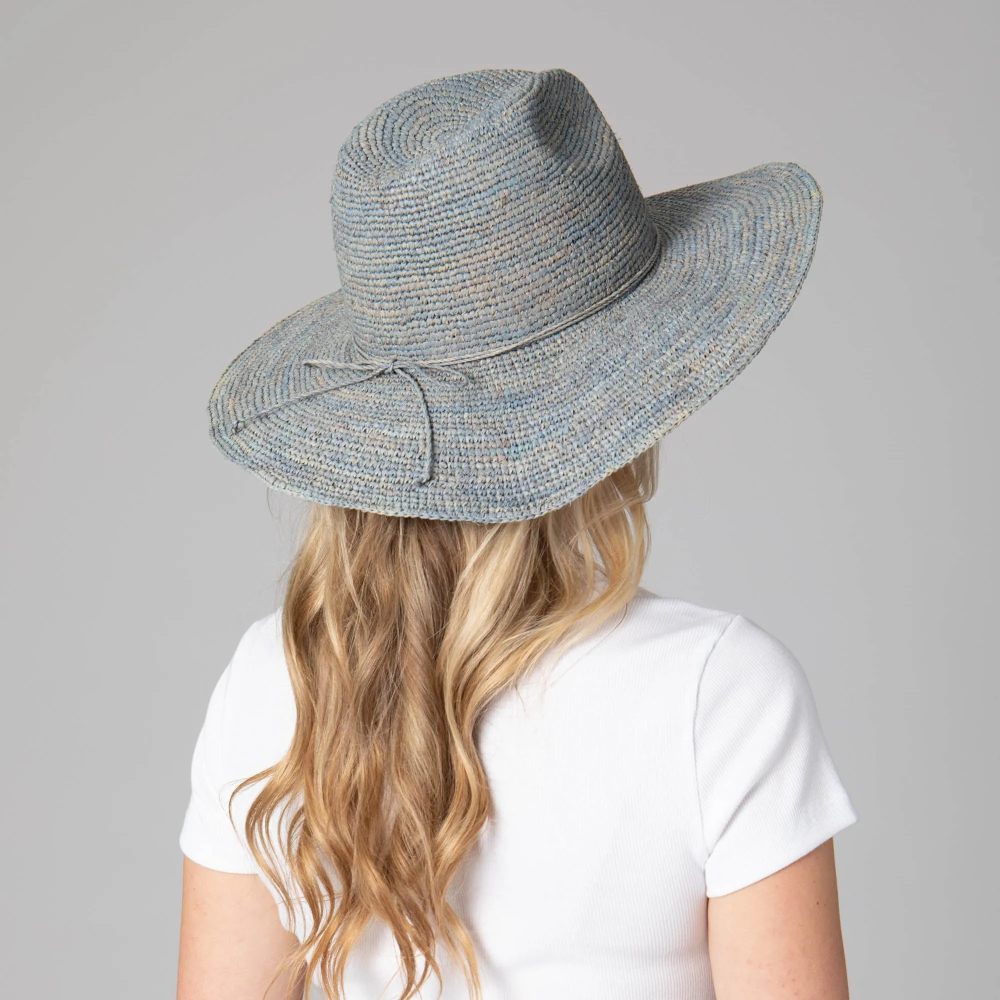San Diego Hat Company Womens Fedoras Marina Women's Crochet Raffia Fedora