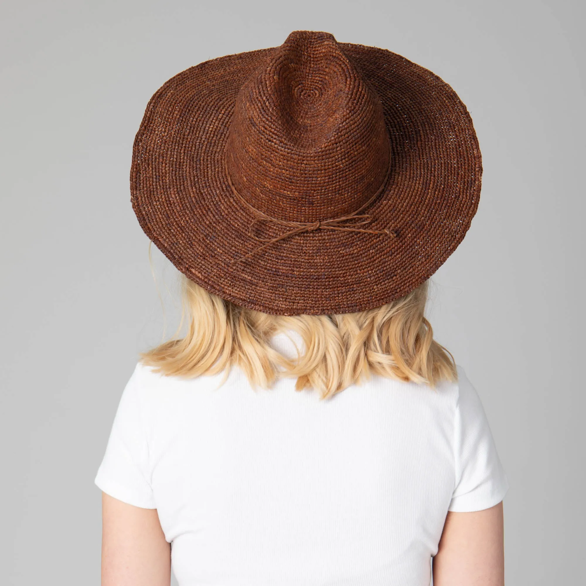 San Diego Hat Company Womens Fedoras Marina Women's Crochet Raffia Fedora