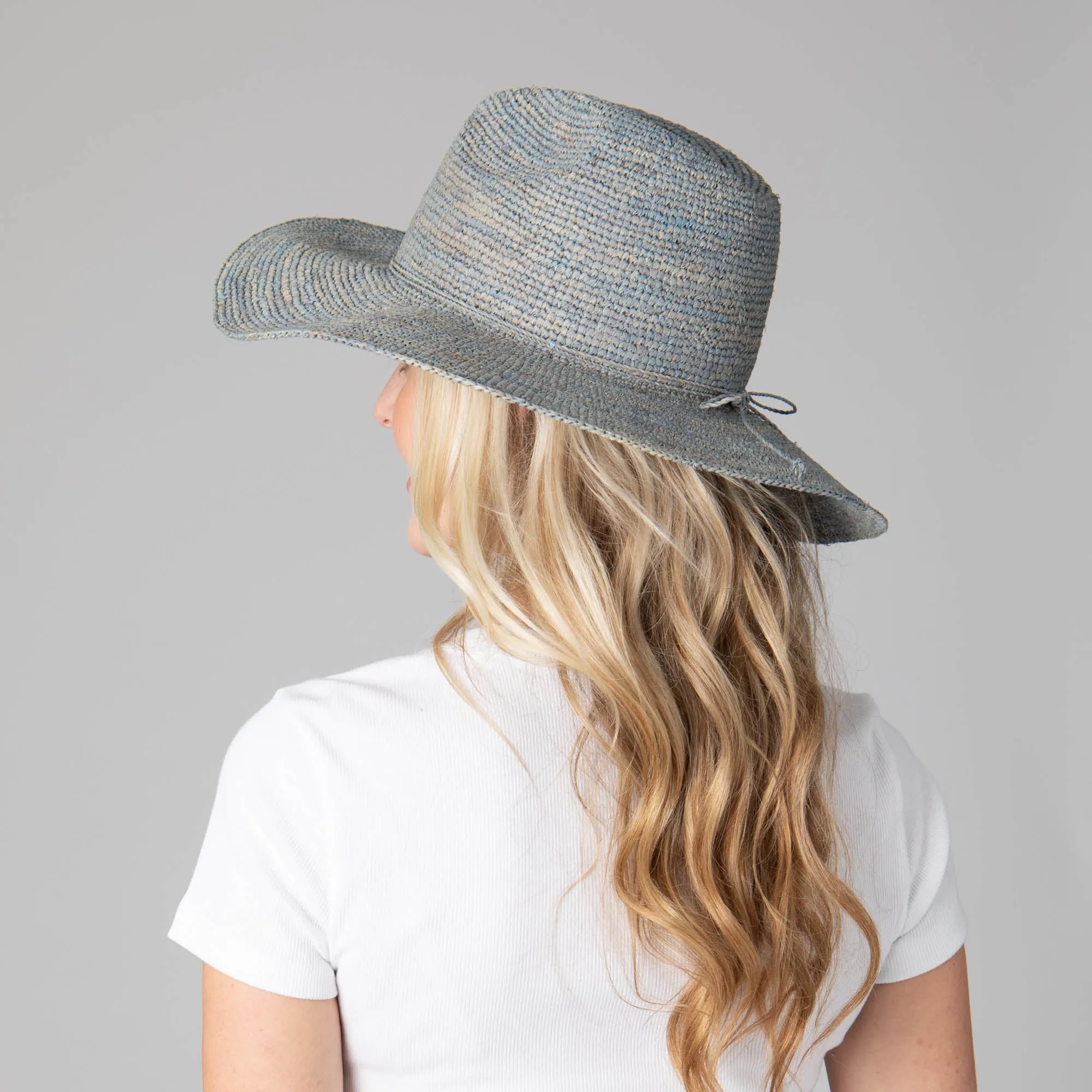 San Diego Hat Company Womens Fedoras Marina Women's Crochet Raffia Fedora