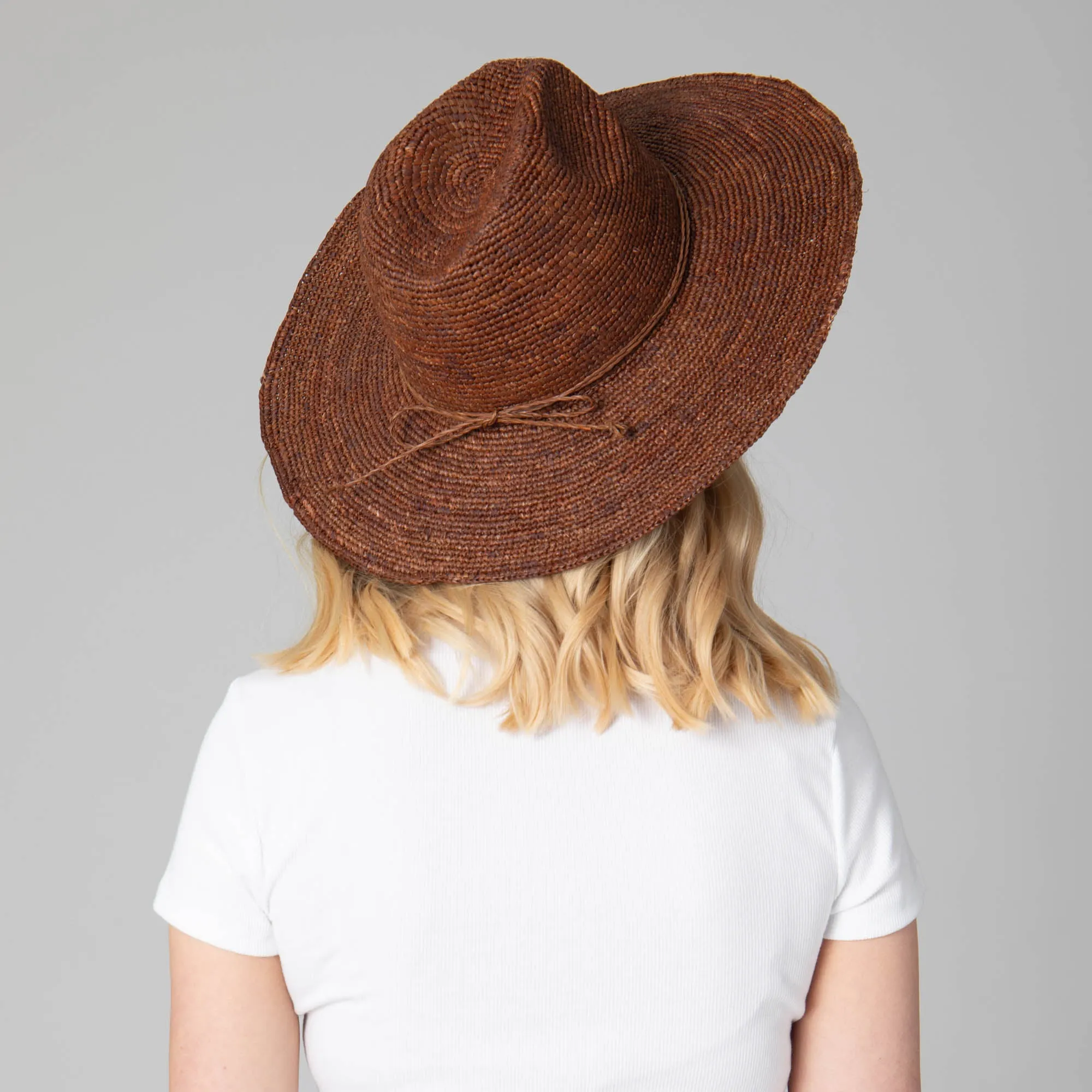 San Diego Hat Company Womens Fedoras Marina Women's Crochet Raffia Fedora