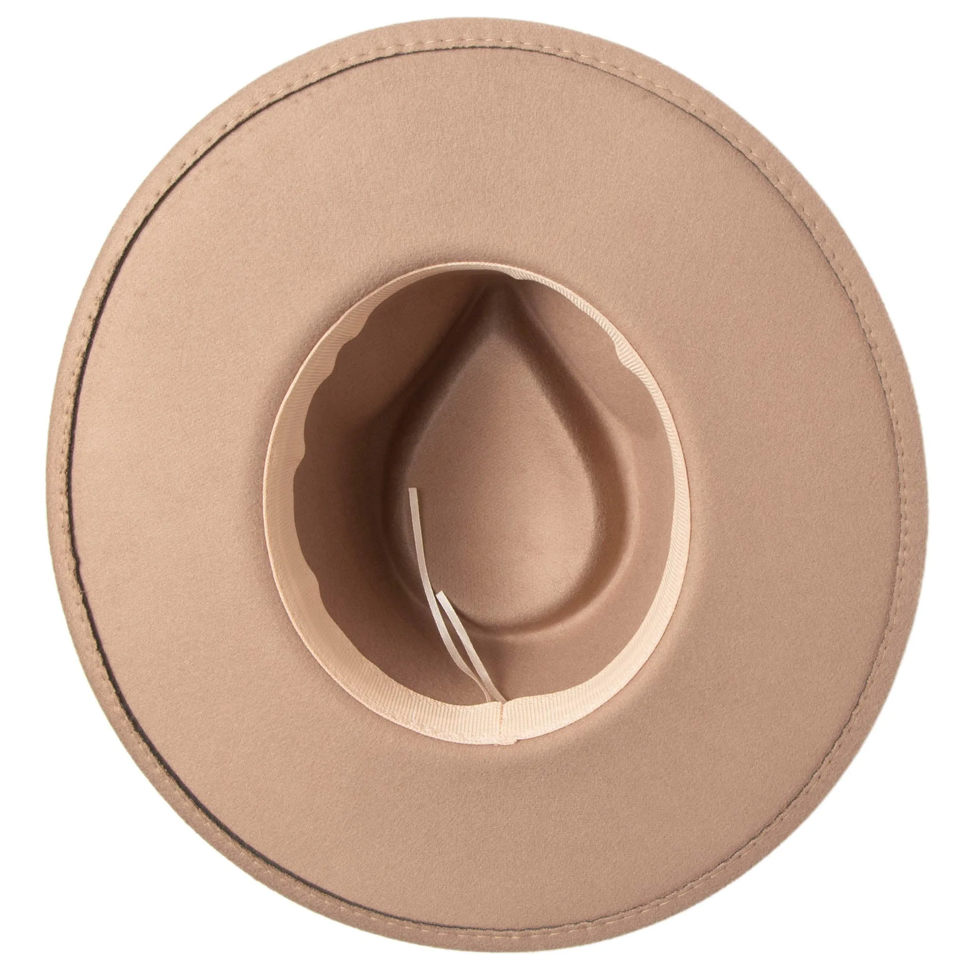 San Diego Hat Company Womens Fedoras Mia - Faux Felt Fedora with Pinch Crown and Gold Trim Band