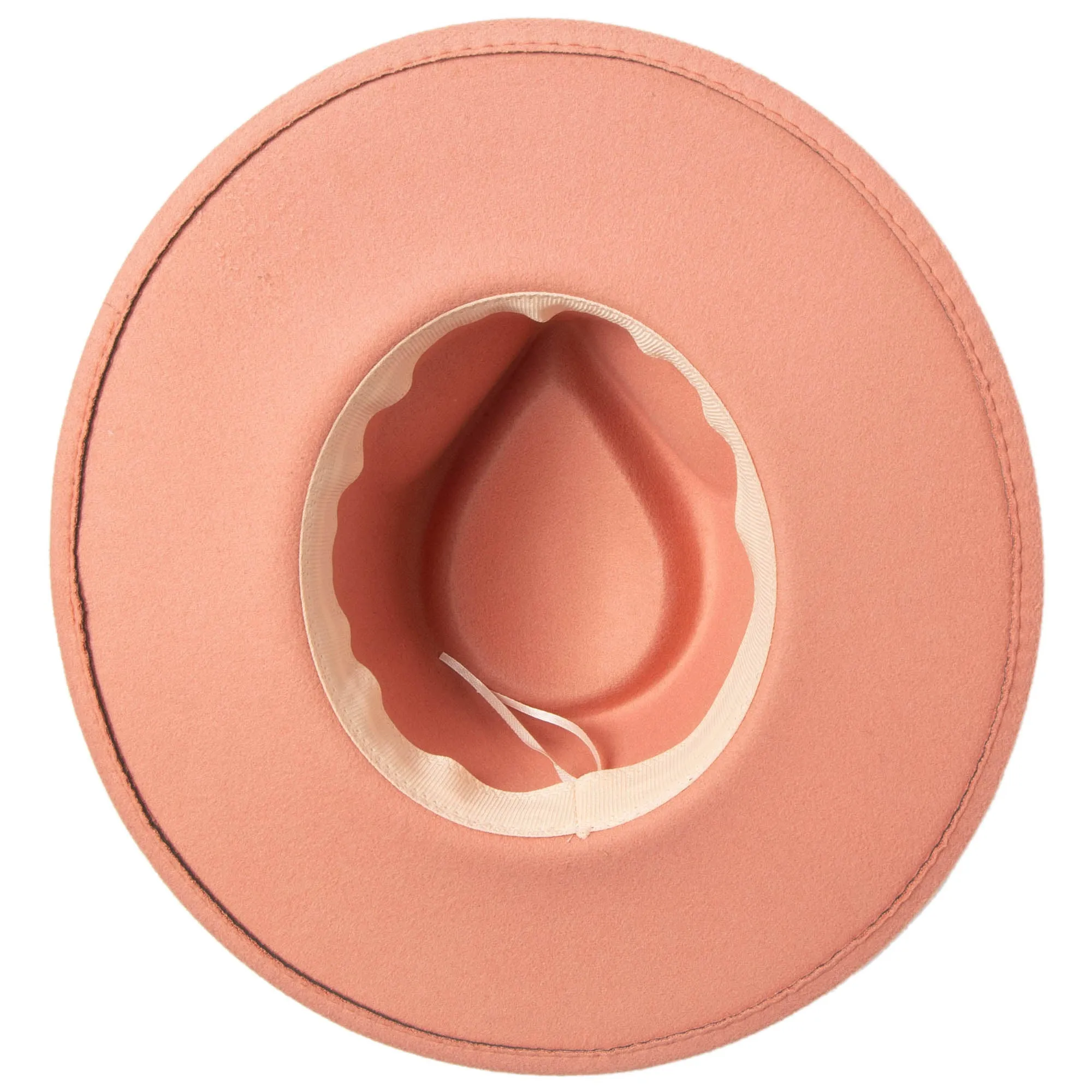San Diego Hat Company Womens Fedoras Mia - Faux Felt Fedora with Pinch Crown and Gold Trim Band
