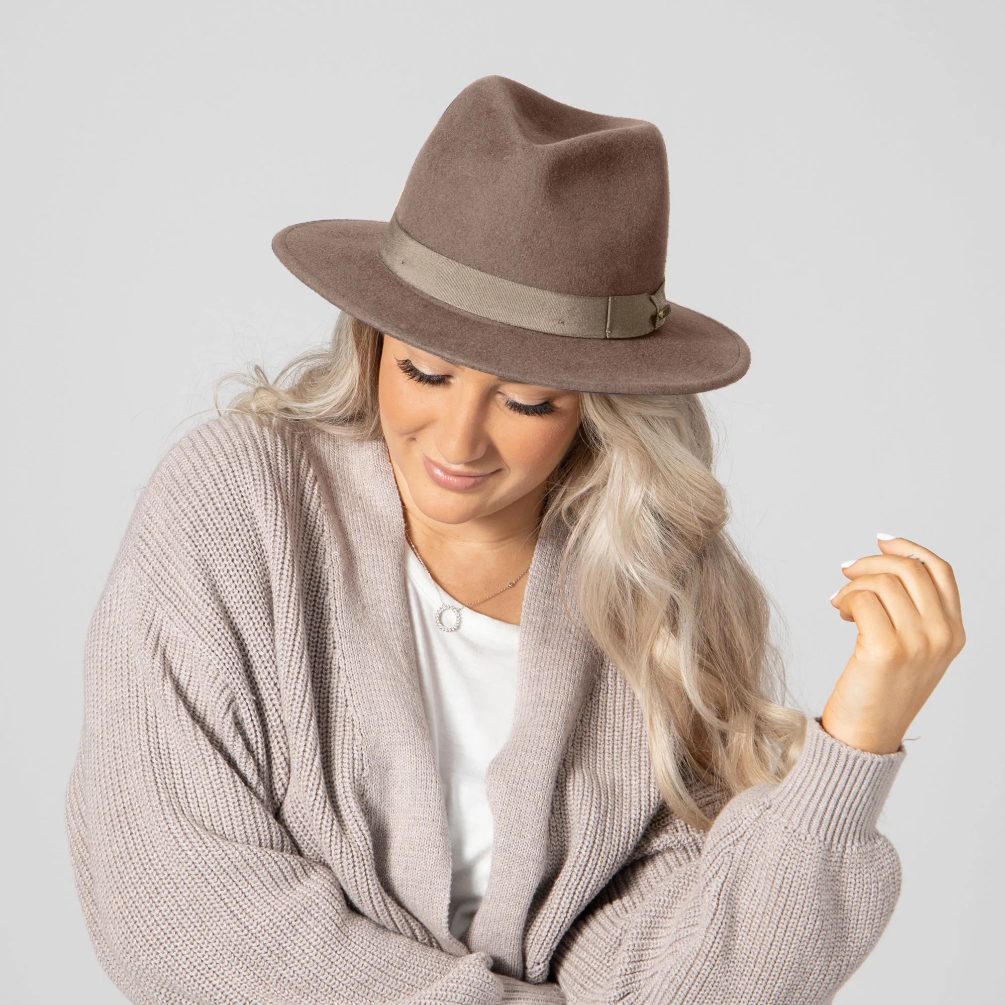 San Diego Hat Company Womens Fedoras Myra - Women's Fedora With Bow