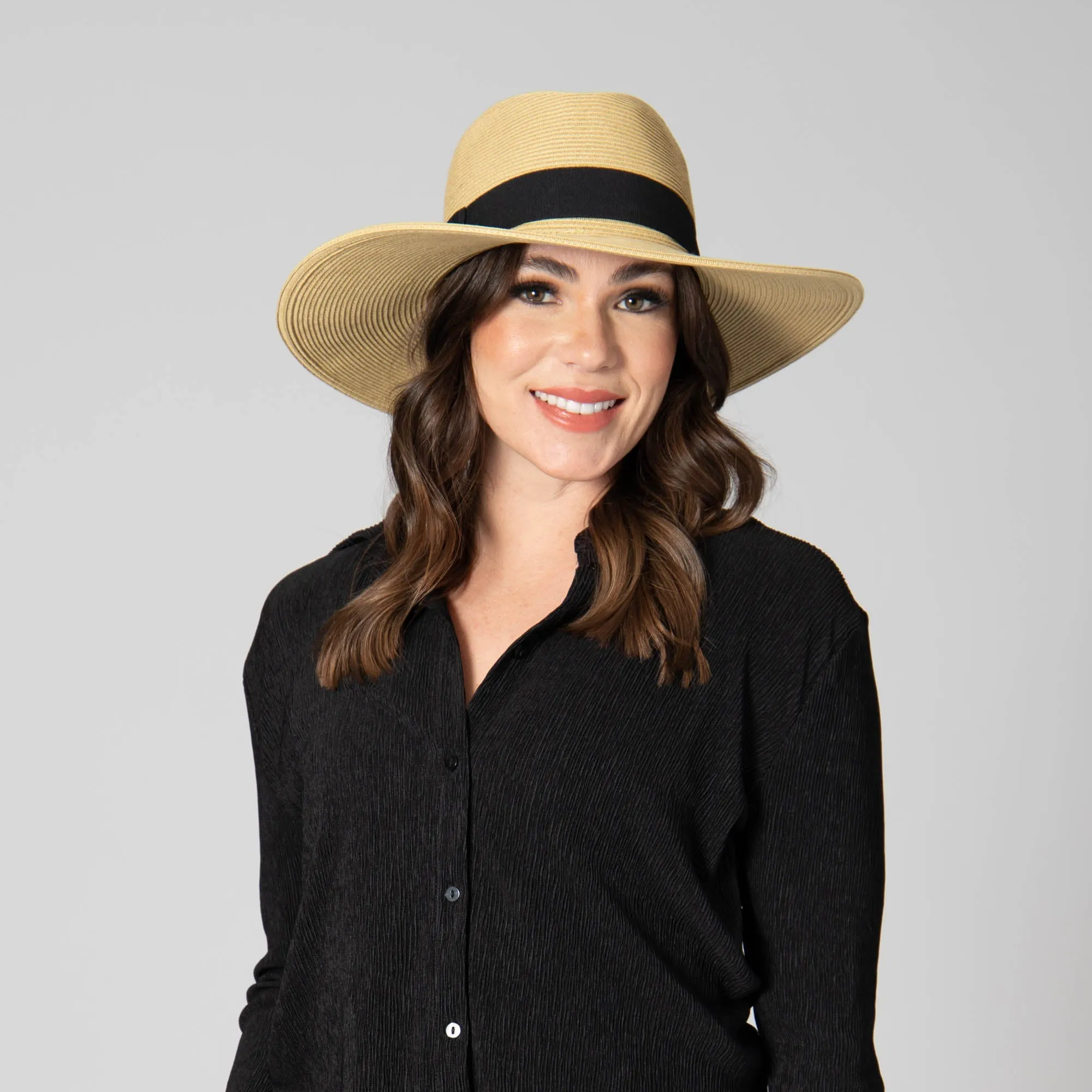 San Diego Hat Company Womens Fedoras Next Level Coverage - Fine Ultrabraid Wide Brim Fedora