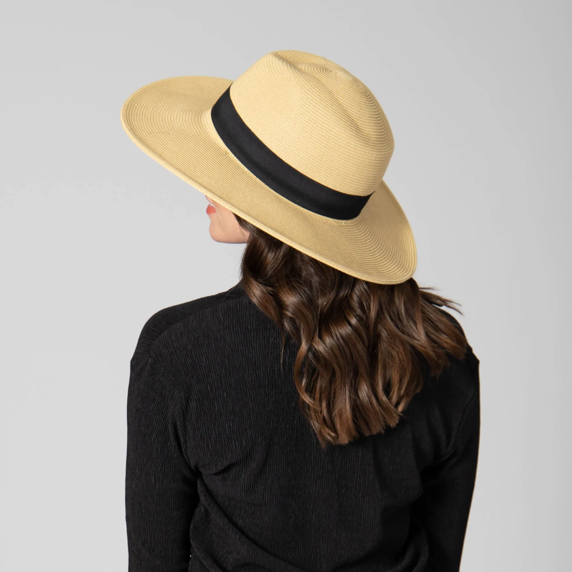 San Diego Hat Company Womens Fedoras Next Level Coverage - Fine Ultrabraid Wide Brim Fedora