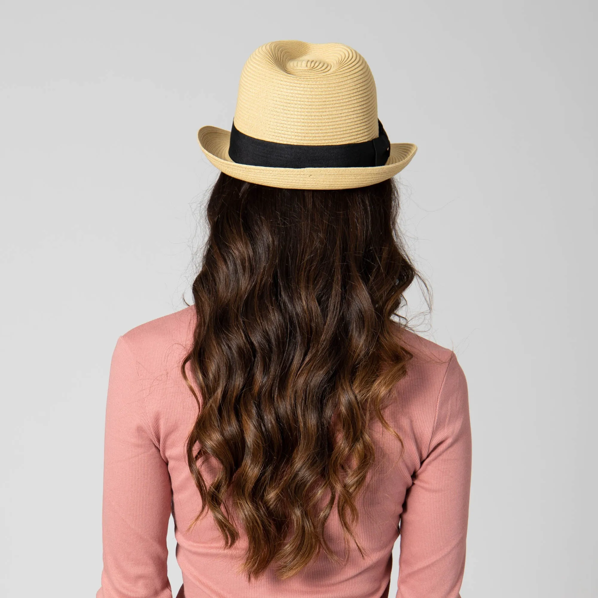San Diego Hat Company Womens Fedoras Next Level Fedora - Women's Ultrabraid Stingy Brim Fedora