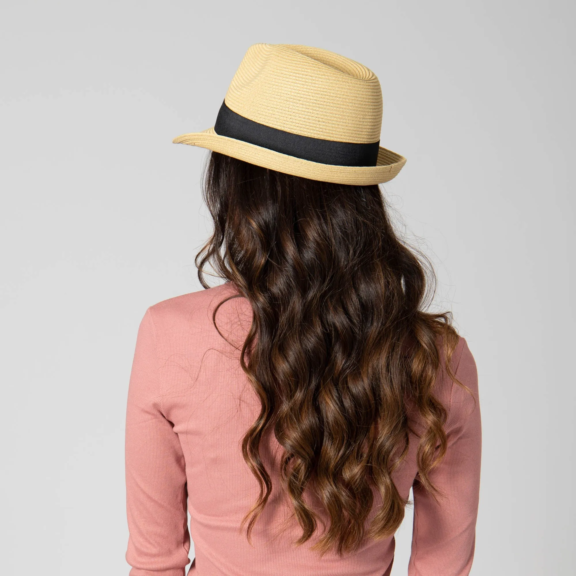 San Diego Hat Company Womens Fedoras Next Level Fedora - Women's Ultrabraid Stingy Brim Fedora