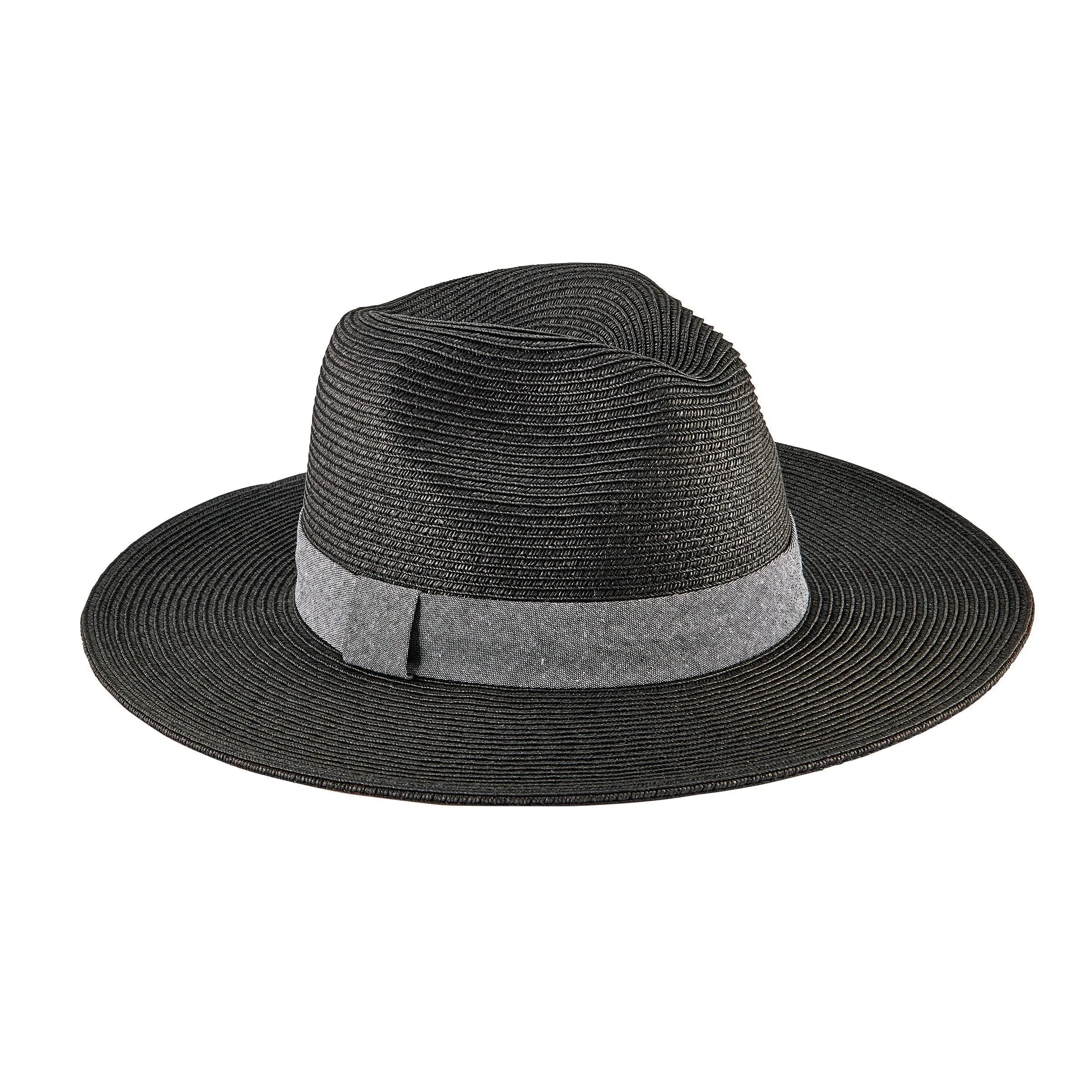 San Diego Hat Company Womens Fedoras Out of Office -  Ultrabraid Fedora With Chambray Band (UBM4457)