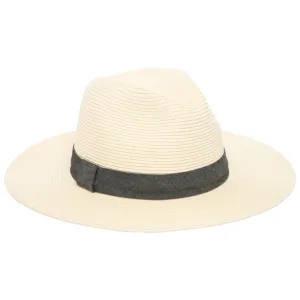 San Diego Hat Company Womens Fedoras Out of Office -  Ultrabraid Fedora With Chambray Band (UBM4457)