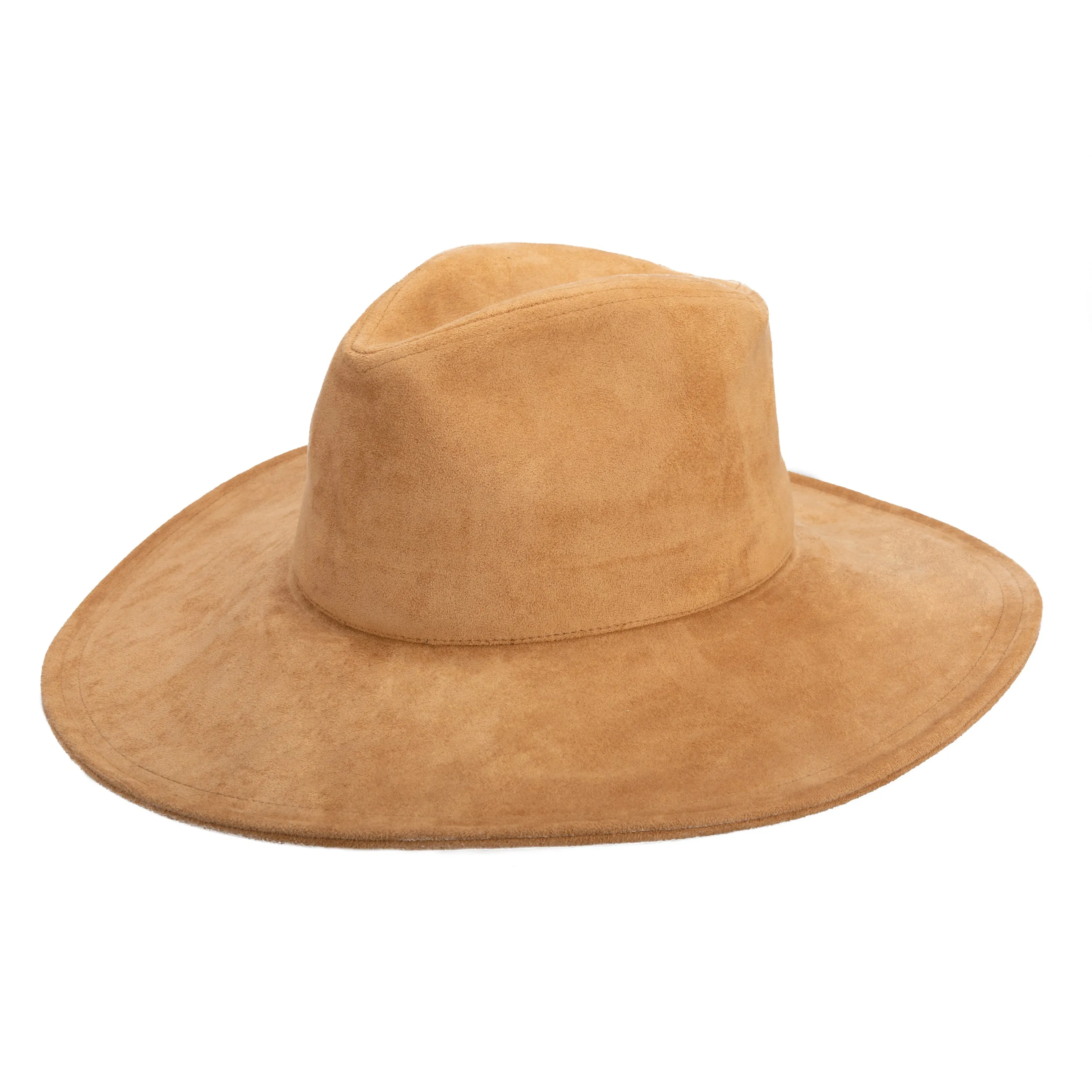 San Diego Hat Company Womens Fedoras Pioneer - Cut & Sew Faux Suede Fedora