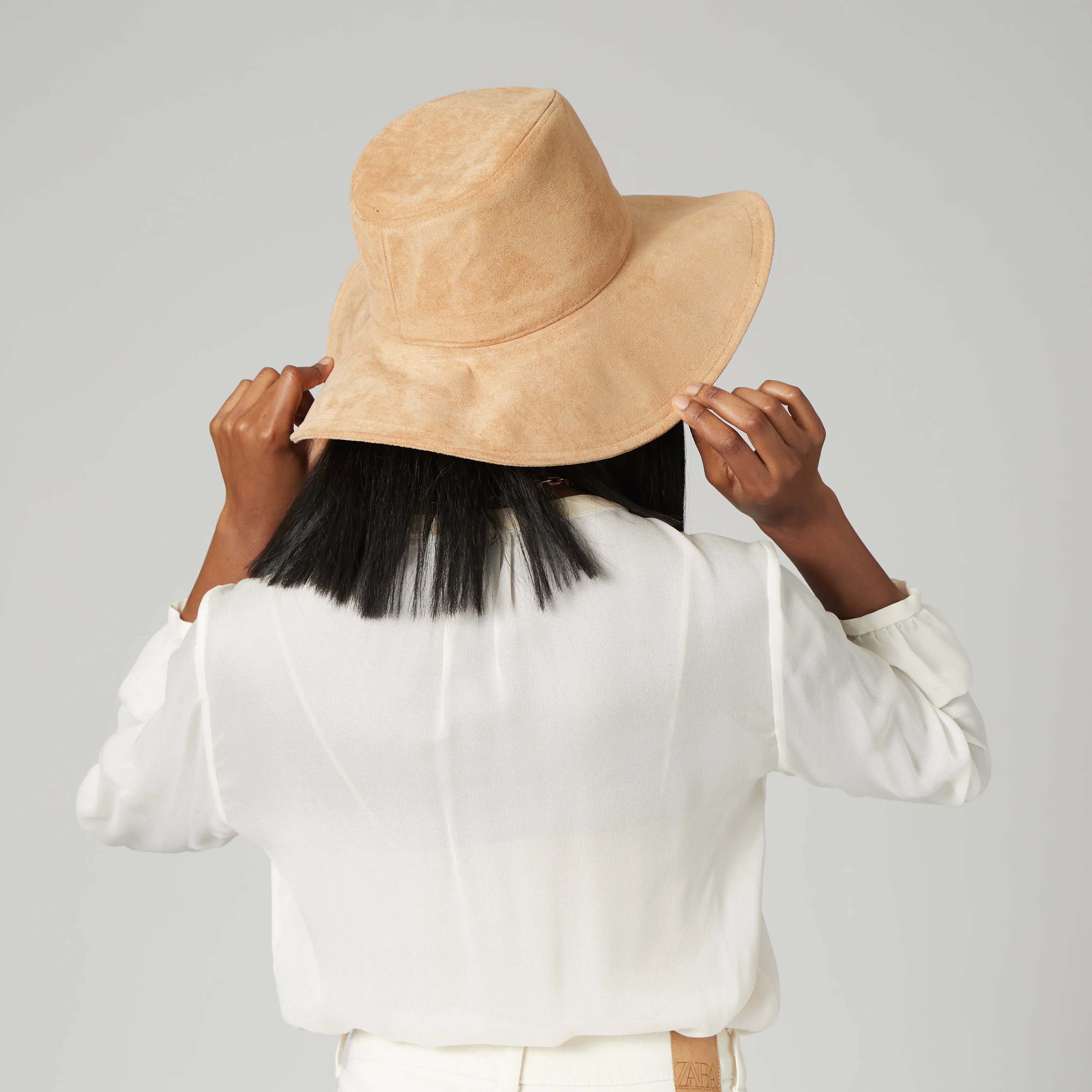 San Diego Hat Company Womens Fedoras Pioneer - Cut & Sew Faux Suede Fedora