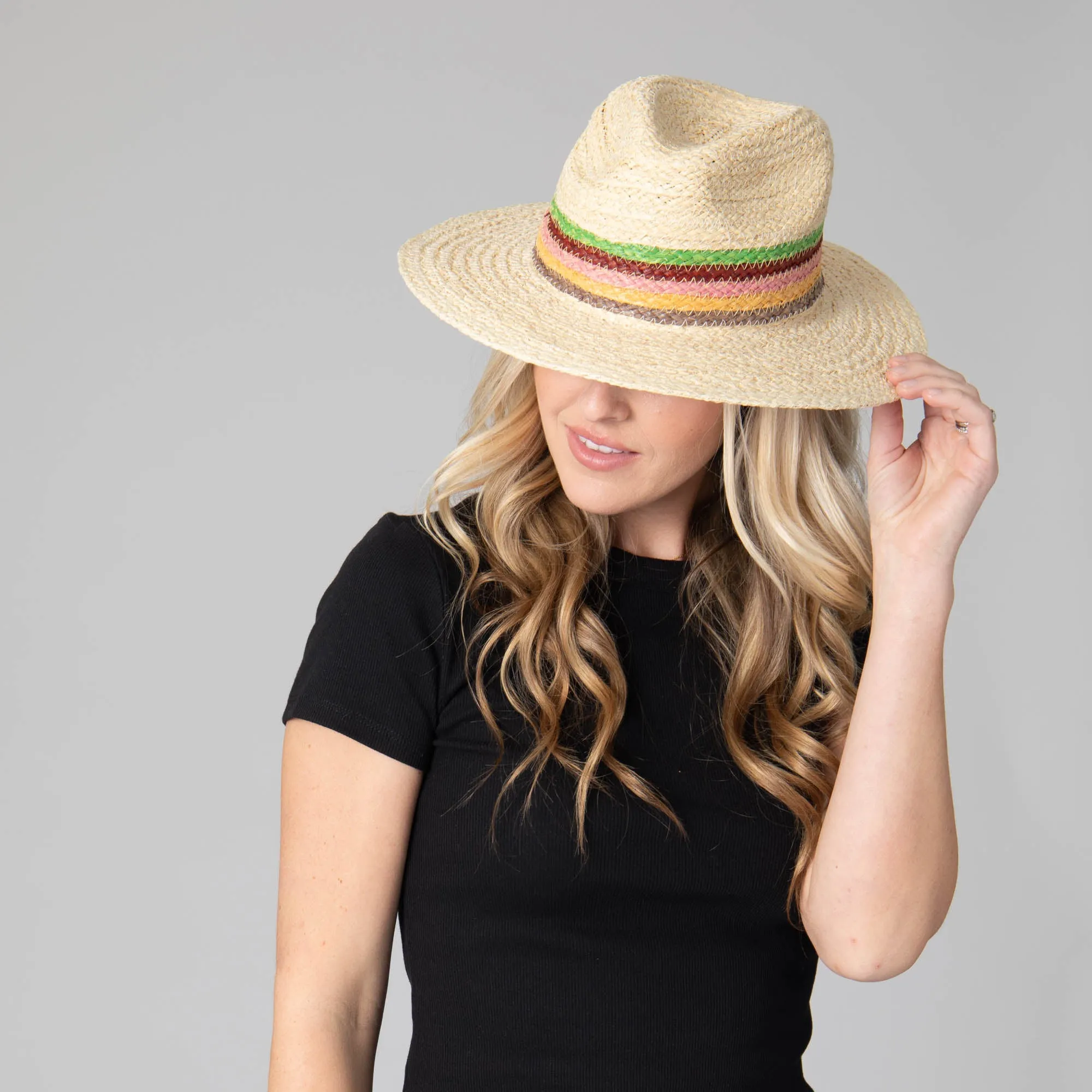 San Diego Hat Company Womens Fedoras Sunrise Women's Raffia Fedora