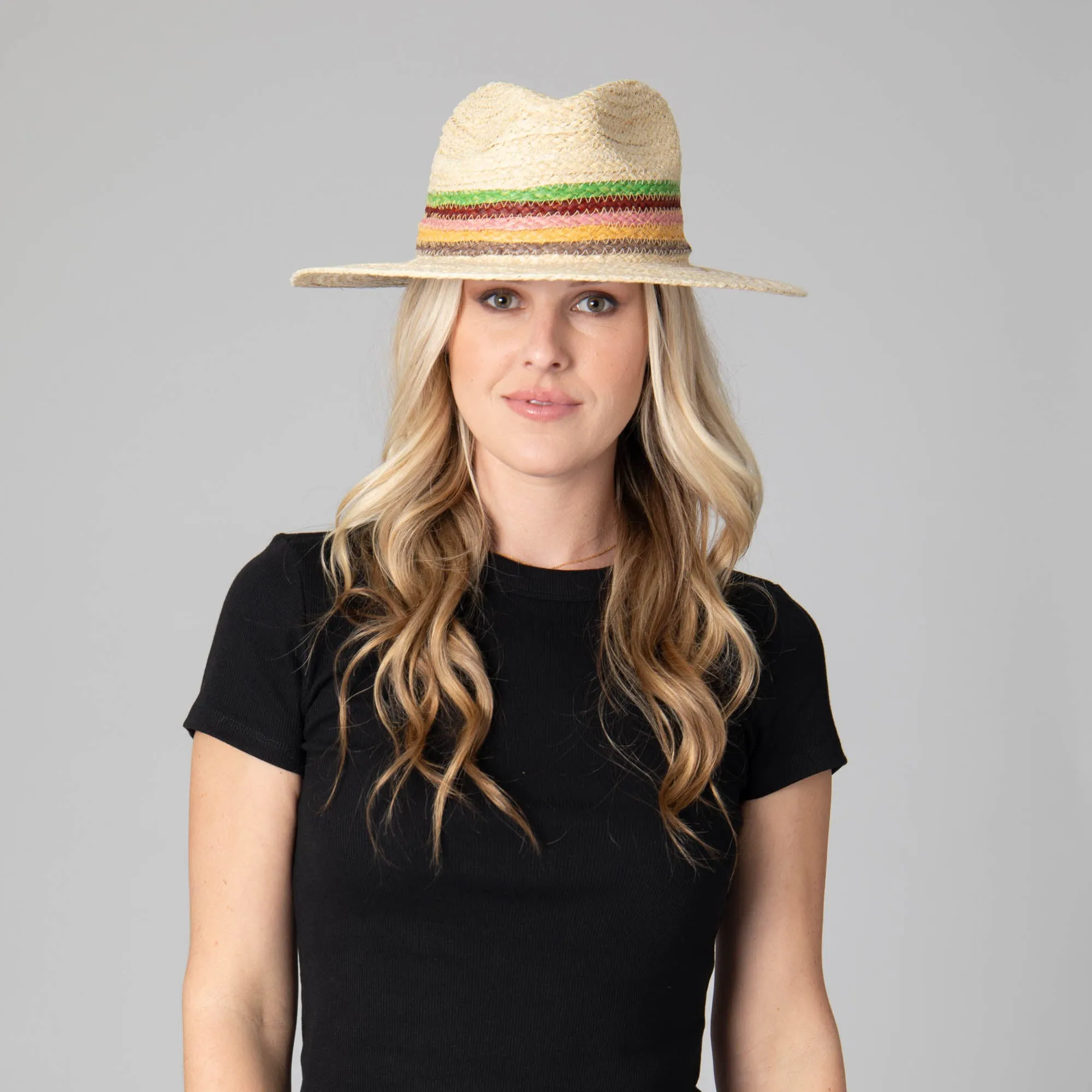 San Diego Hat Company Womens Fedoras Sunrise Women's Raffia Fedora
