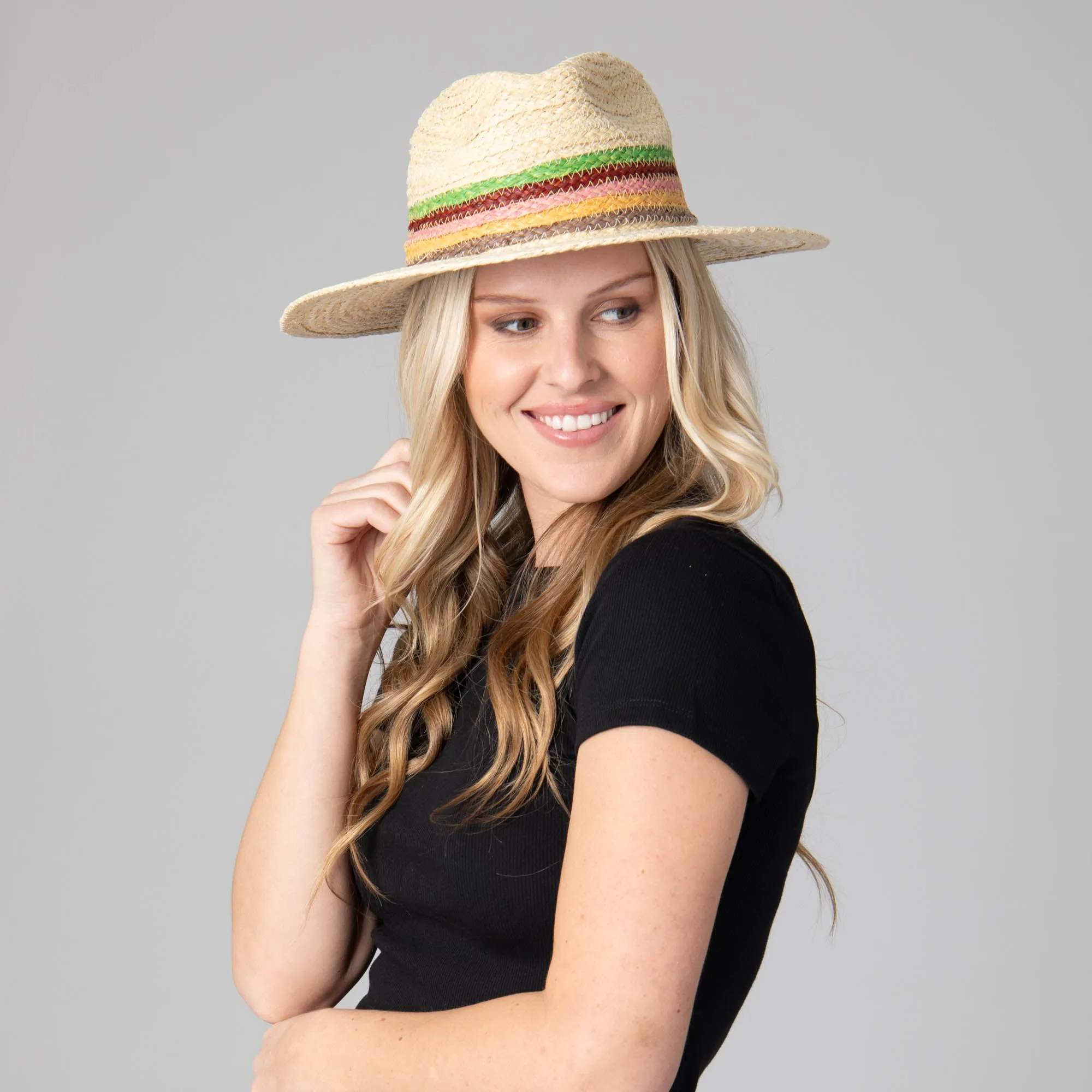 San Diego Hat Company Womens Fedoras Sunrise Women's Raffia Fedora