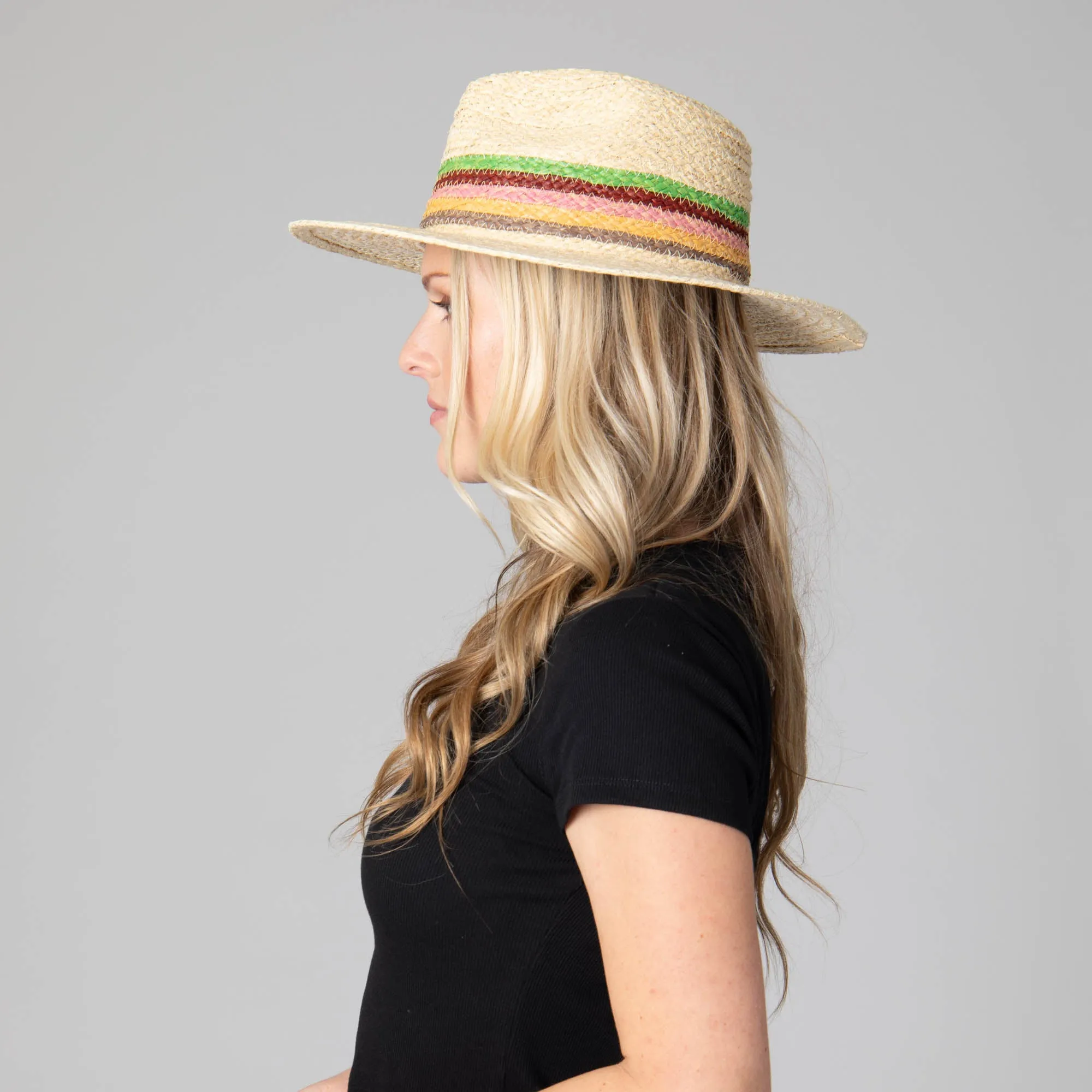 San Diego Hat Company Womens Fedoras Sunrise Women's Raffia Fedora