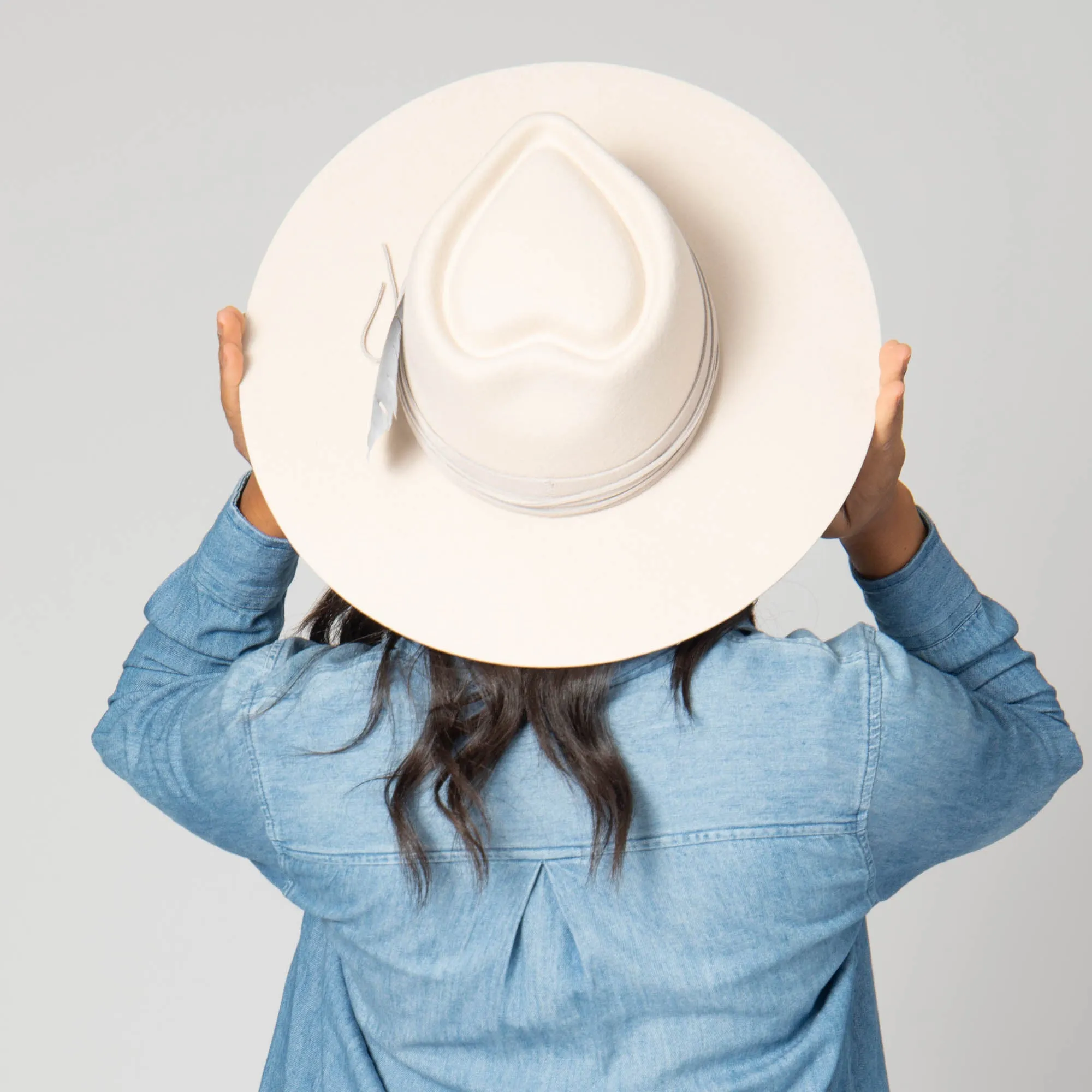 San Diego Hat Company Womens Fedoras Take My Name - Women's Stiff Brim Fedora with Heart Shaped Crown