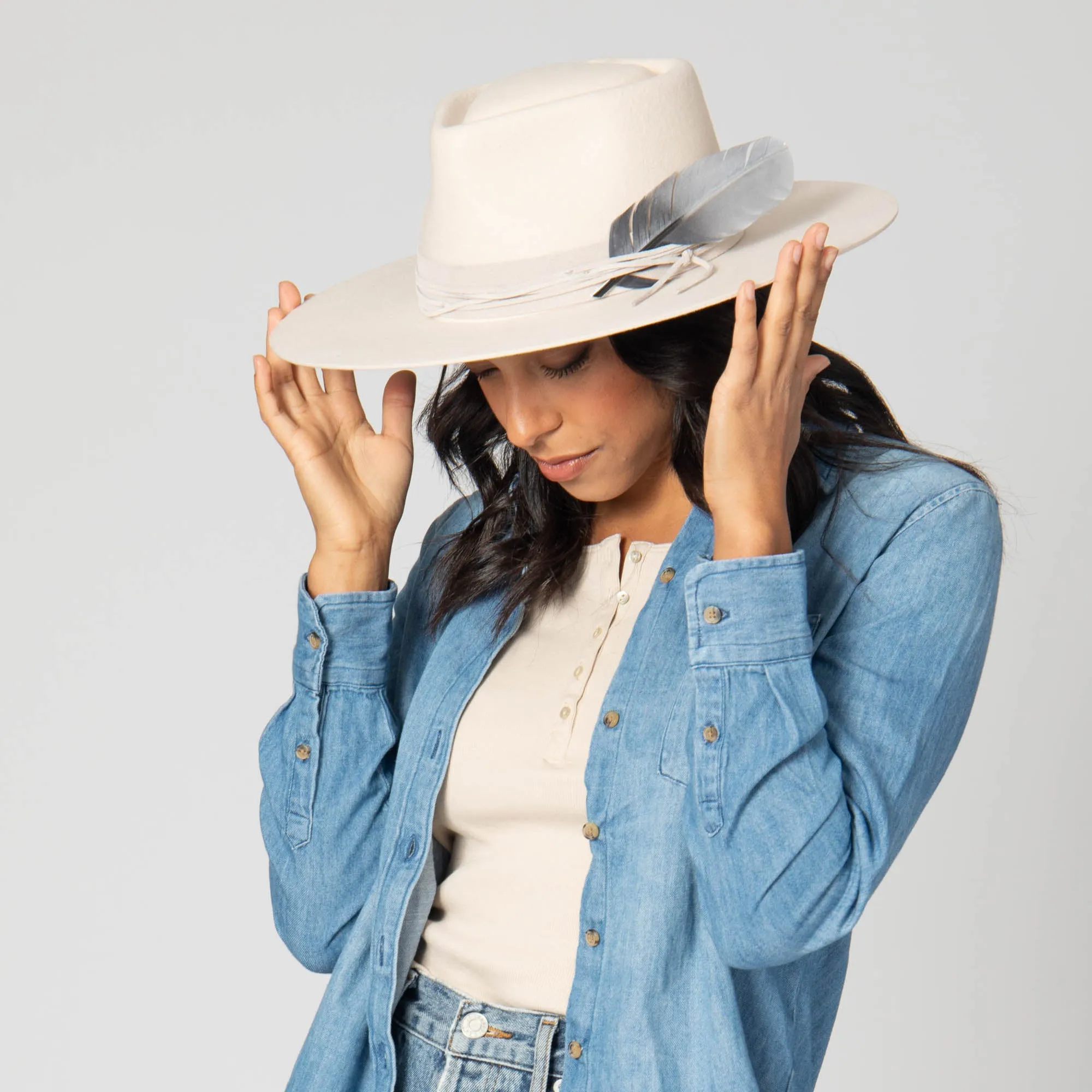 San Diego Hat Company Womens Fedoras Take My Name - Women's Stiff Brim Fedora with Heart Shaped Crown