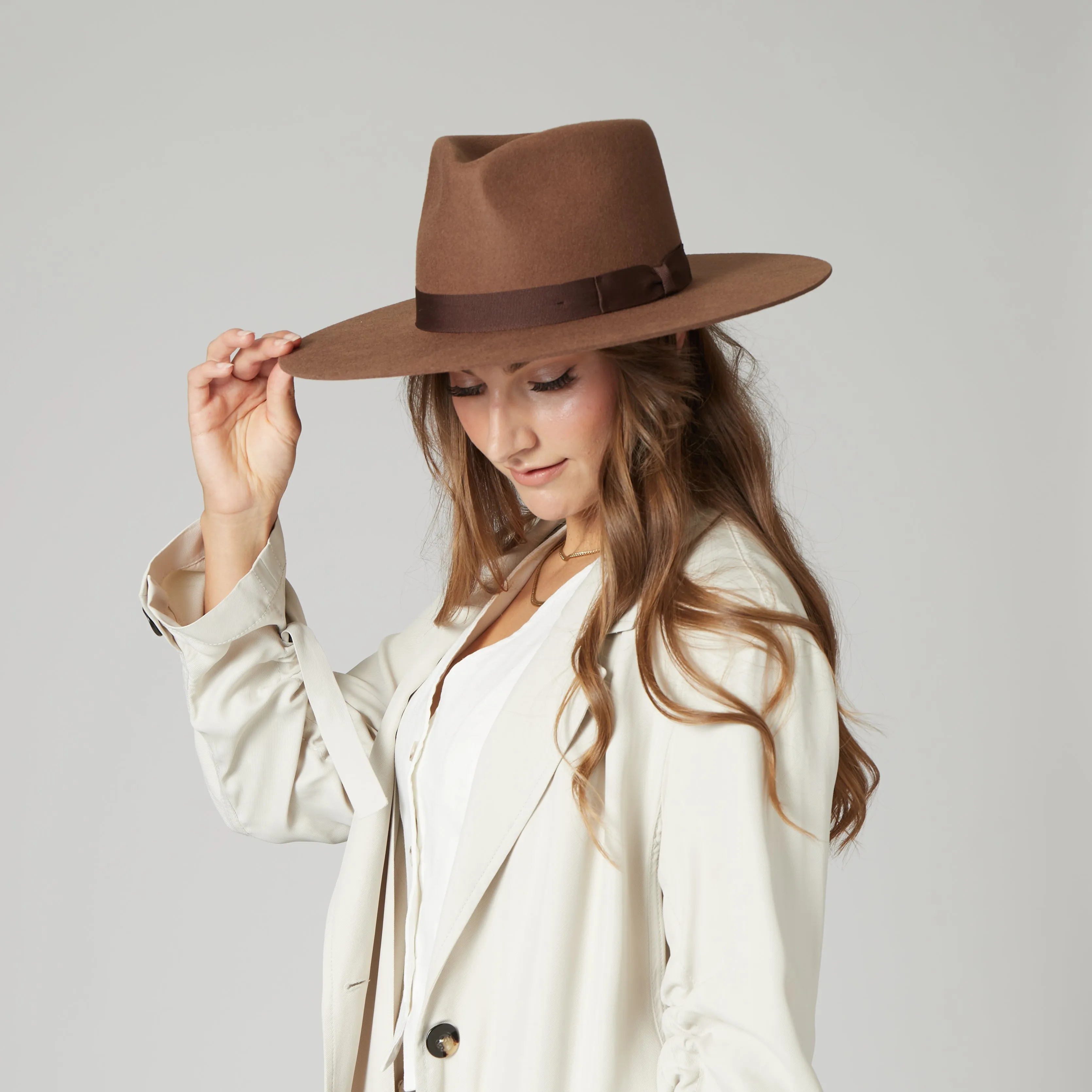 San Diego Hat Company Womens Fedoras The Julian - Wool Felt Stiff Brim Fedora