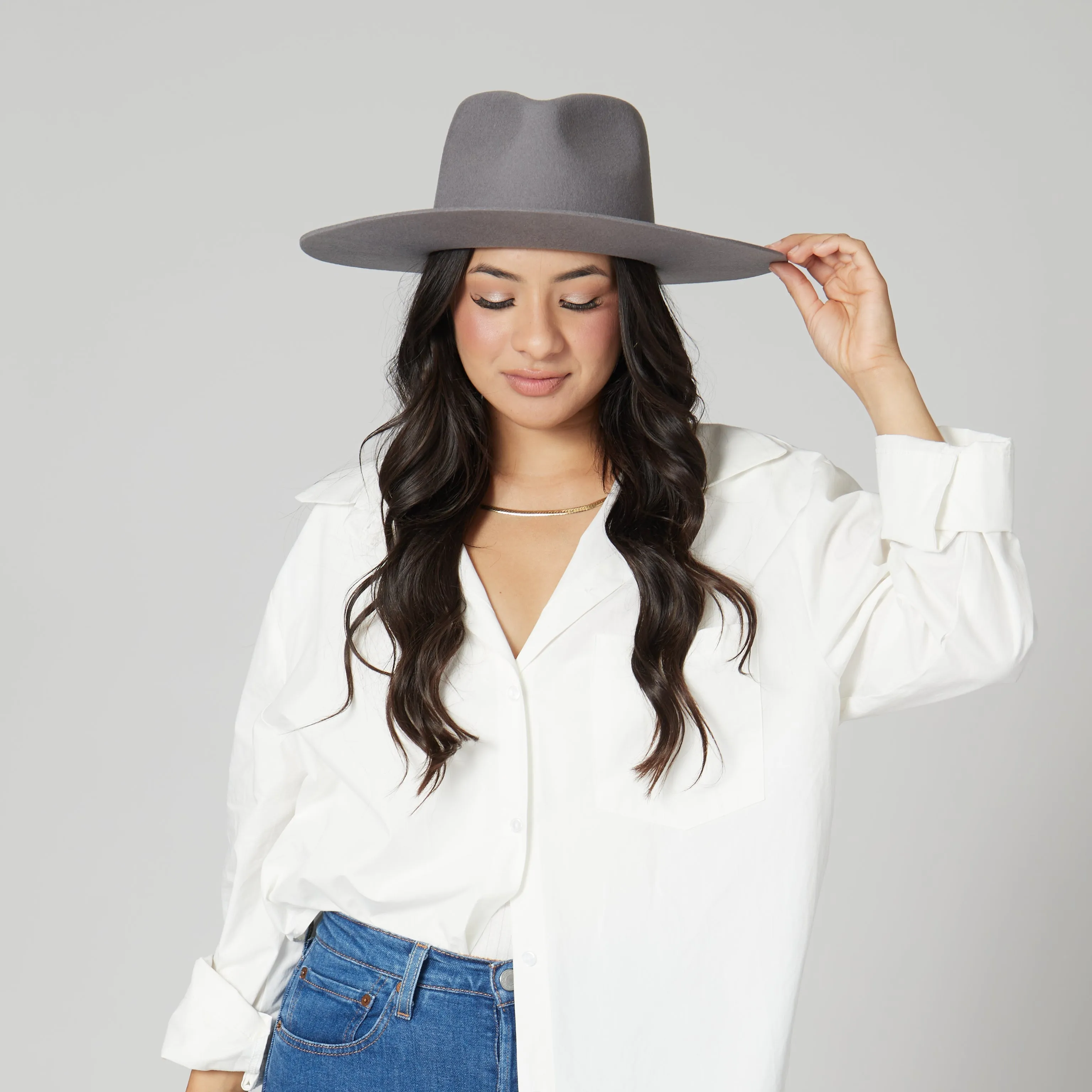 San Diego Hat Company Womens Fedoras The Julian - Wool Felt Stiff Brim Fedora