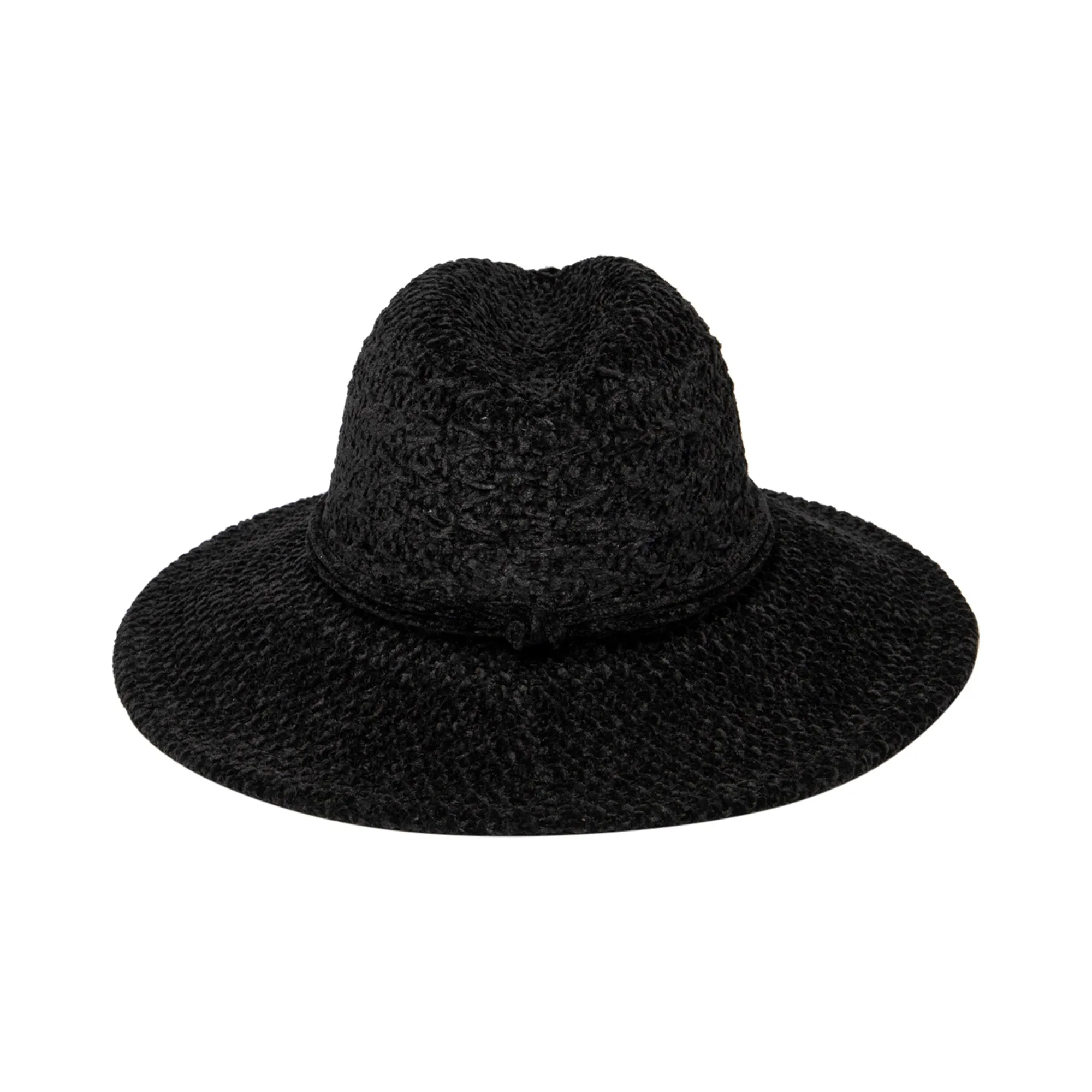 San Diego Hat Company Womens Fedoras Women's Chenille Knit Wide Brim Fedora