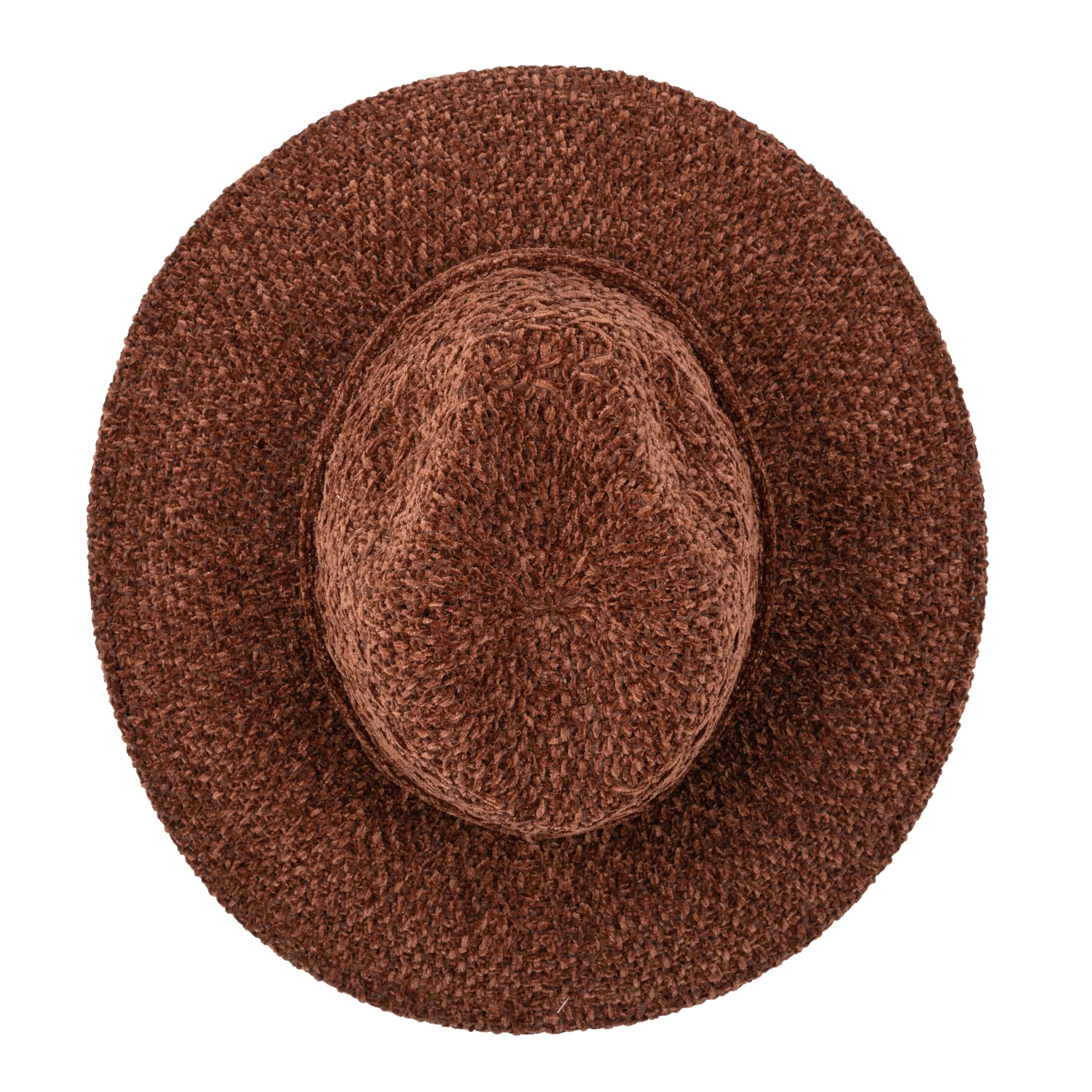 San Diego Hat Company Womens Fedoras Women's Chenille Knit Wide Brim Fedora
