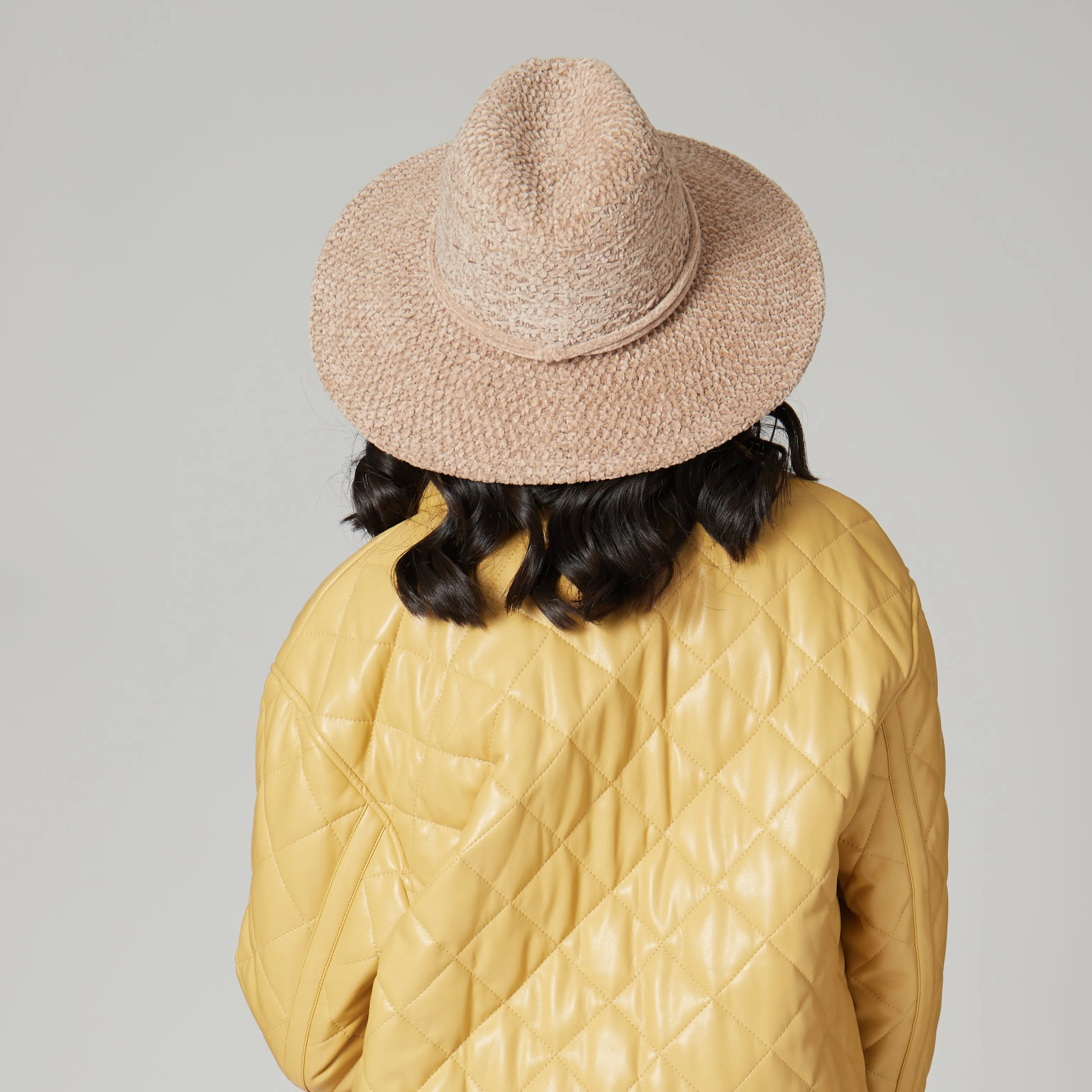 San Diego Hat Company Womens Fedoras Women's Chenille Knit Wide Brim Fedora