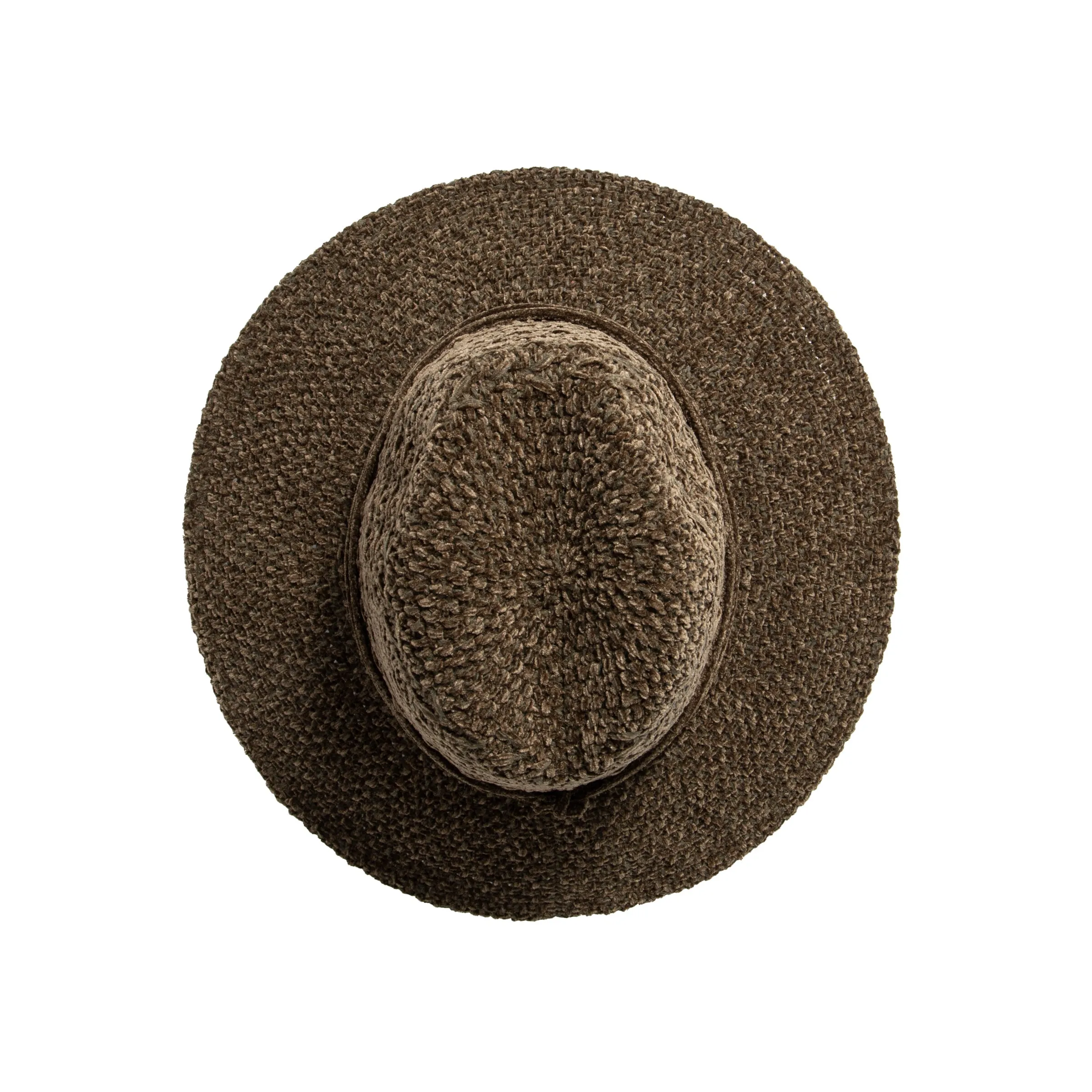San Diego Hat Company Womens Fedoras Women's Chenille Knit Wide Brim Fedora