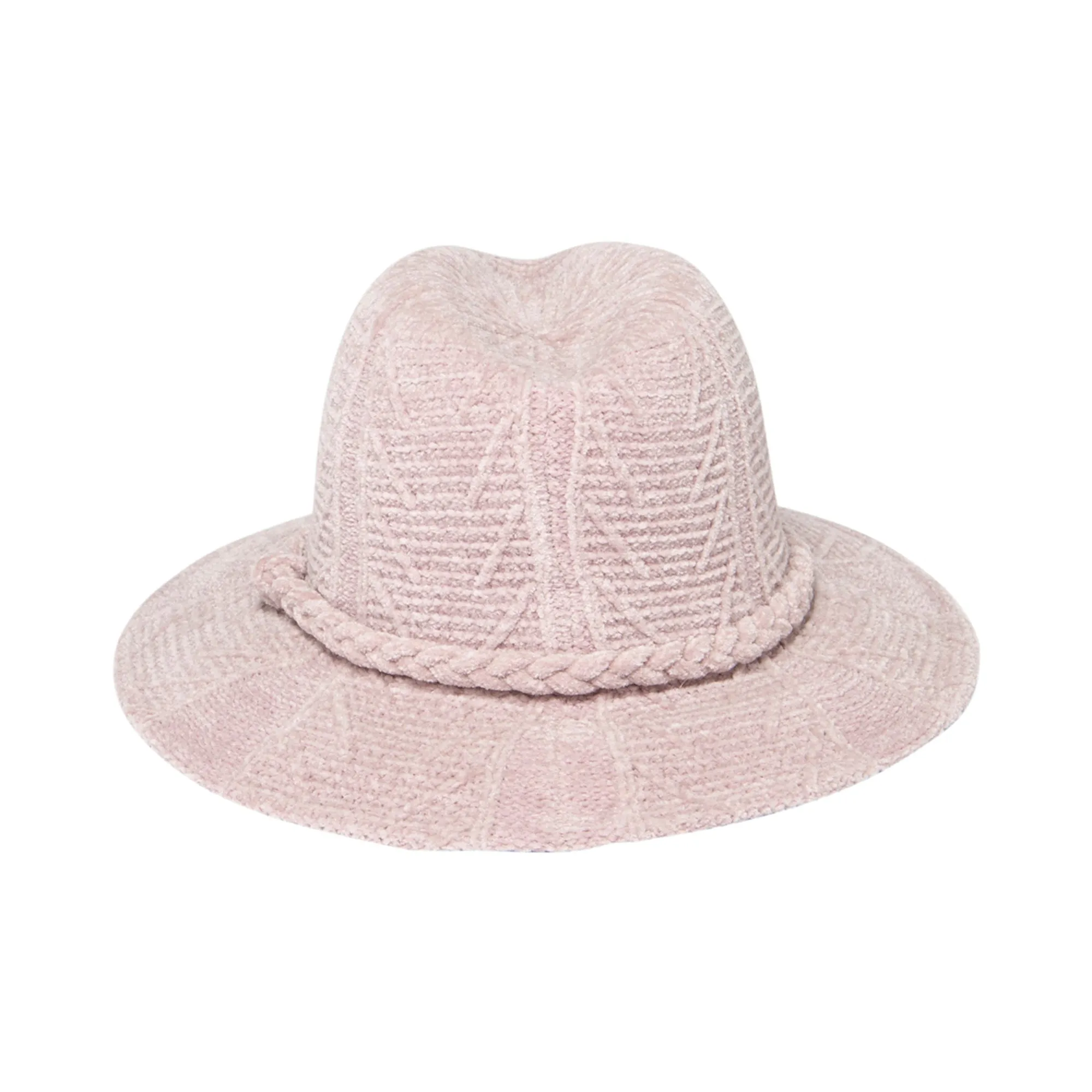 San Diego Hat Company Womens Fedoras Women's Chenille Patterned Knit