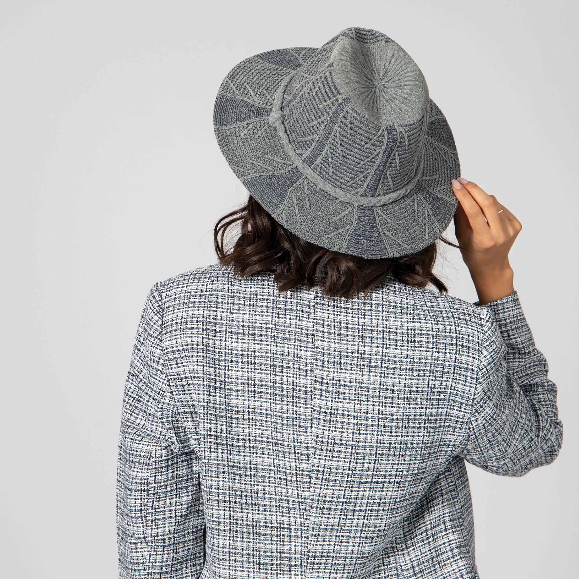 San Diego Hat Company Womens Fedoras Women's Chenille Patterned Knit