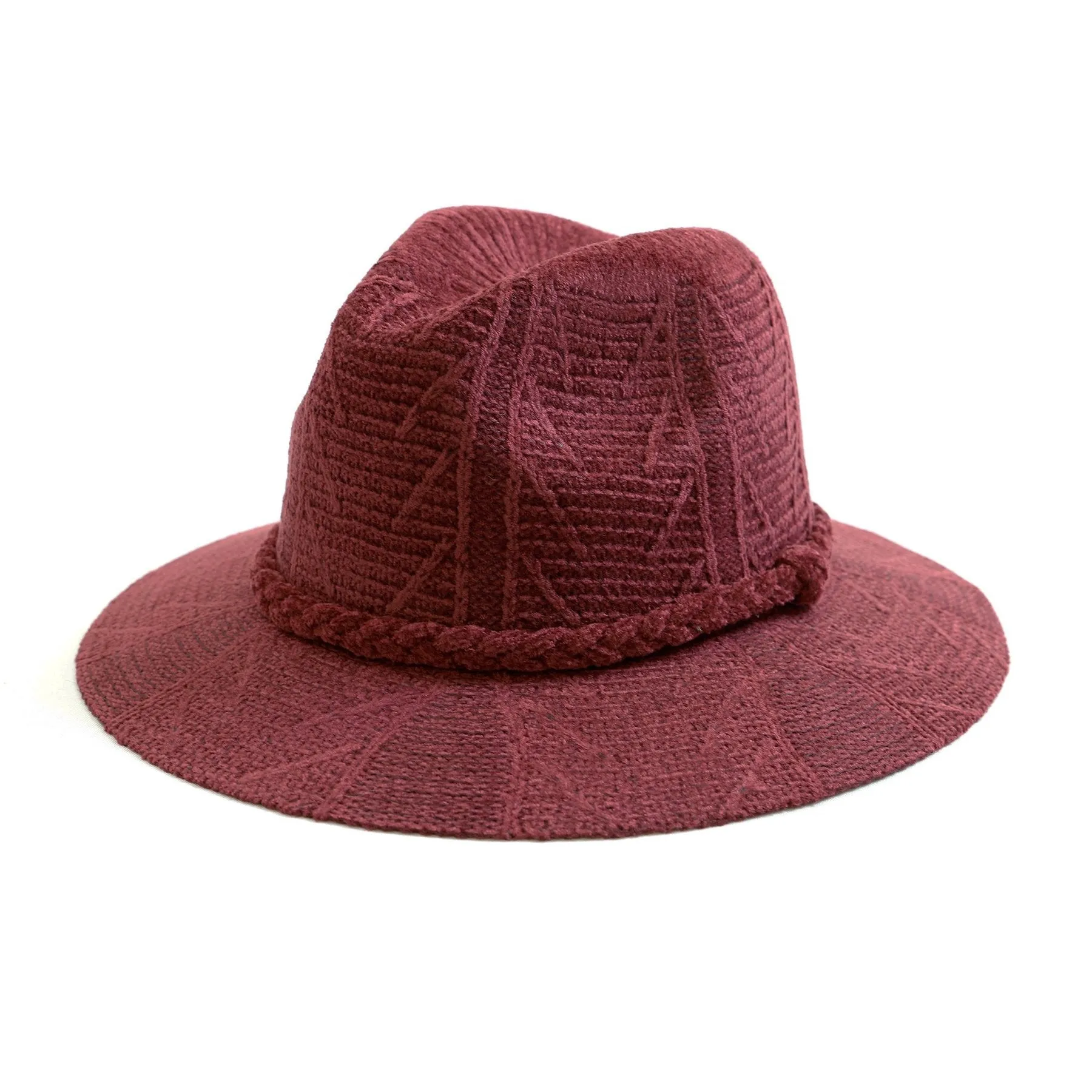 San Diego Hat Company Womens Fedoras Women's Chenille Patterned Knit