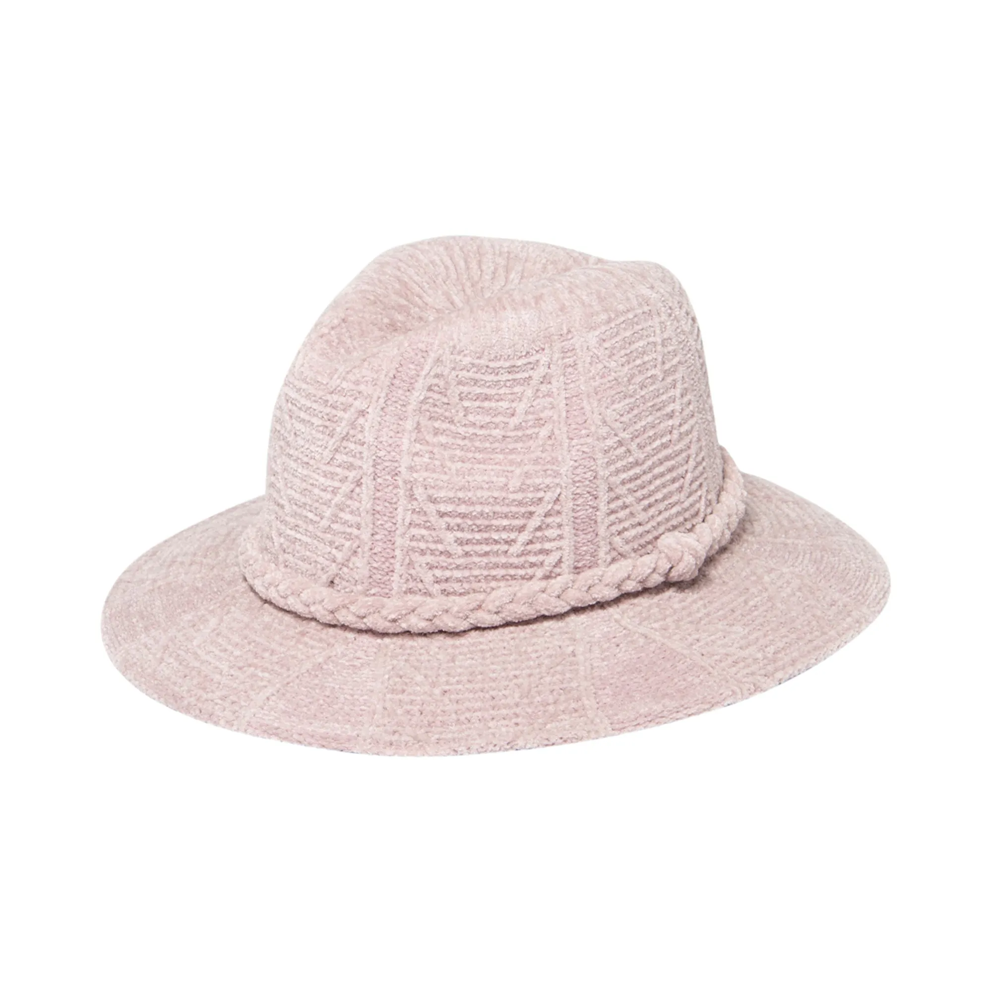San Diego Hat Company Womens Fedoras Women's Chenille Patterned Knit
