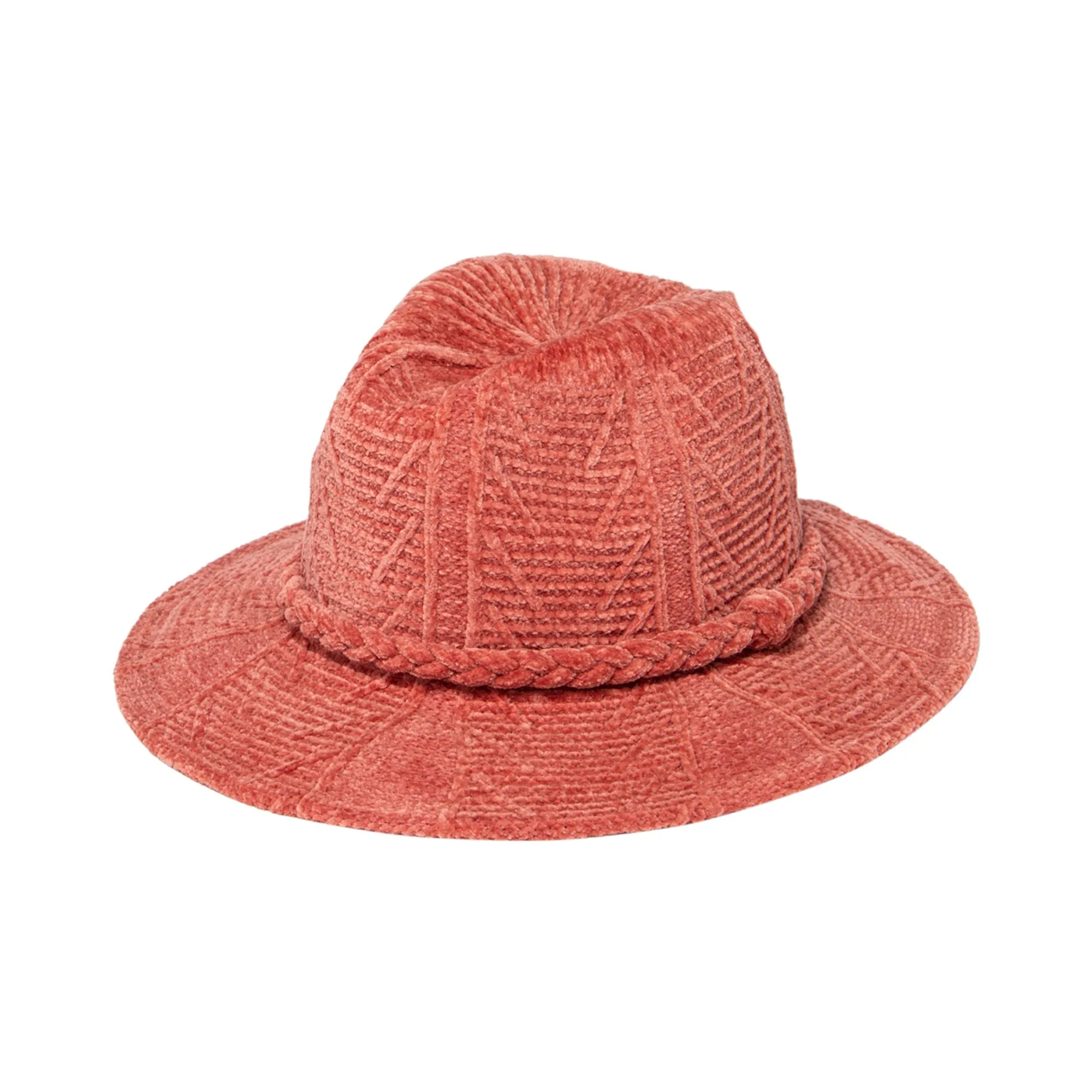 San Diego Hat Company Womens Fedoras Women's Chenille Patterned Knit