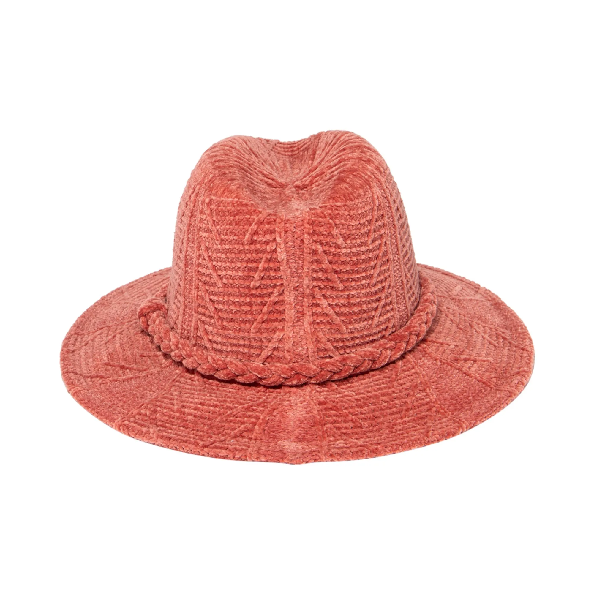 San Diego Hat Company Womens Fedoras Women's Chenille Patterned Knit